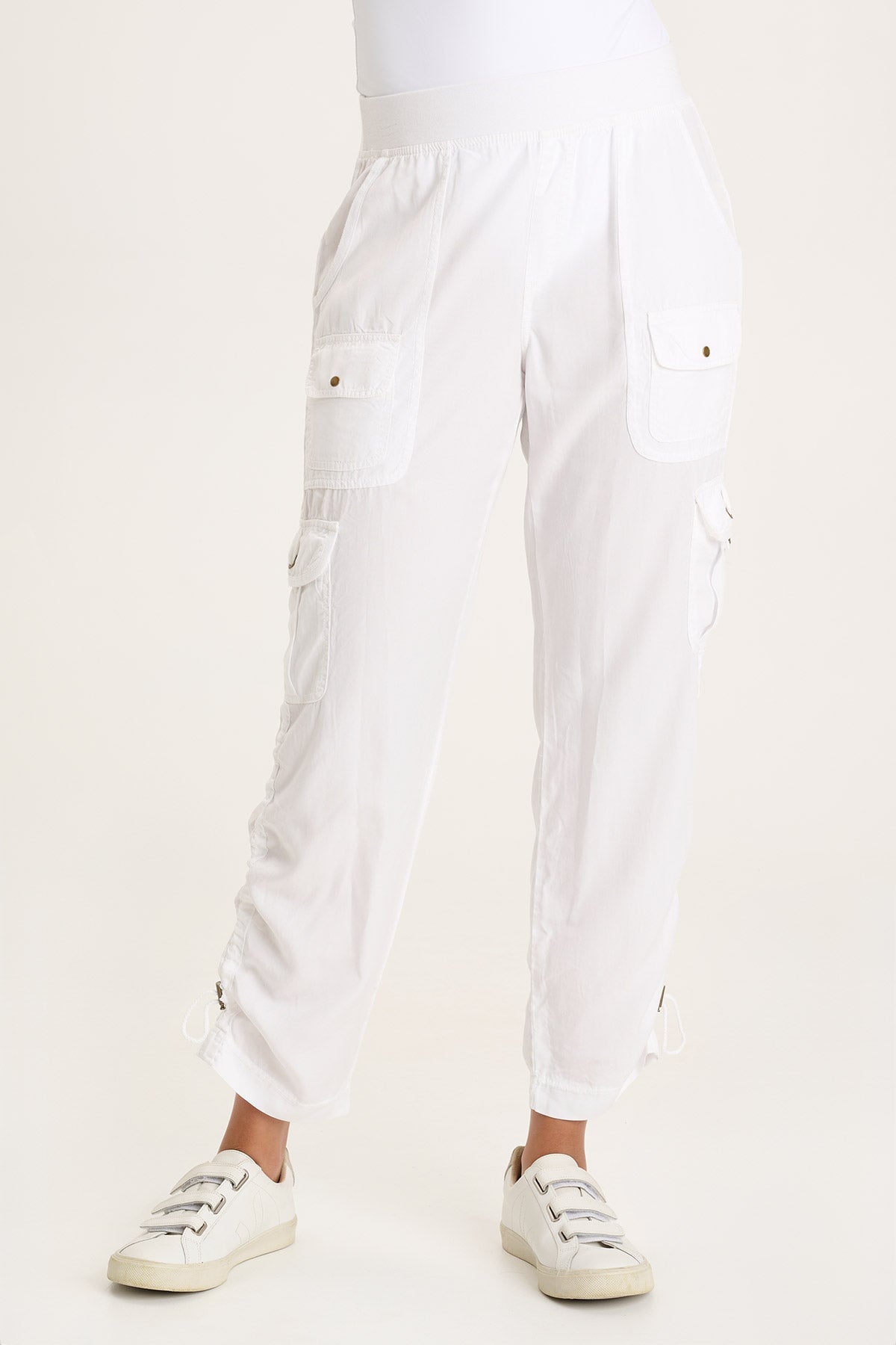 Sonova Women's White Pant - Comfortable Stretch Fit Casual Pants for Work, Travel & Everyday Wear