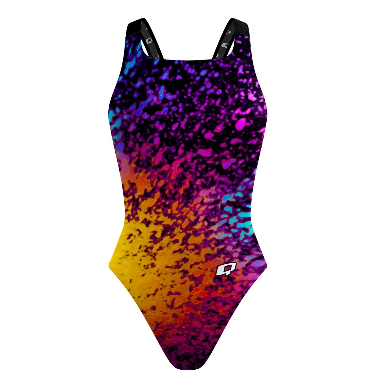 Retro Splash Classic Strap Swimsuit - Vintage One Piece Bathing Suit for Women | Perfect for Beach, Pool & Summer Vacations