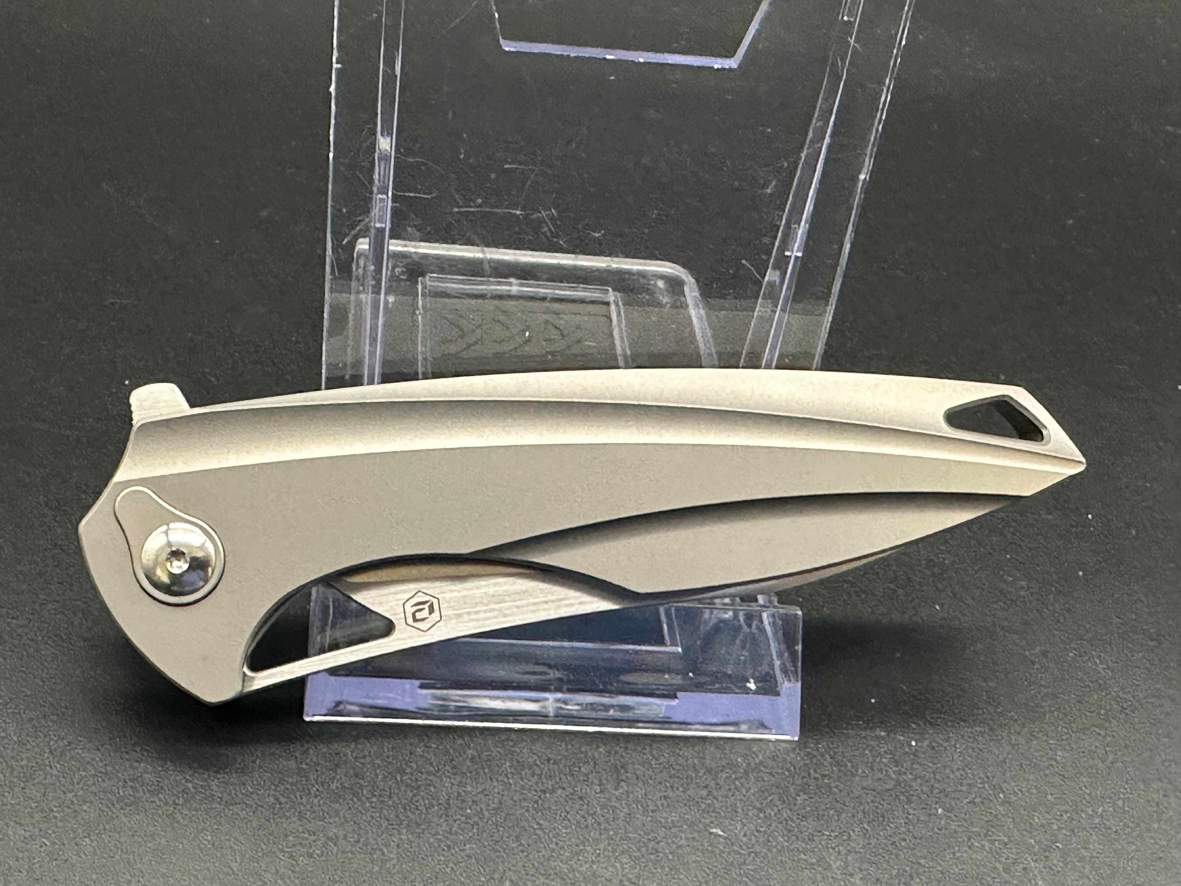 BRS E Volve Eon Integral Frame Lock Knife - Premium Titanium Folding Pocket Knife for EDC, Camping & Outdoor Adventures