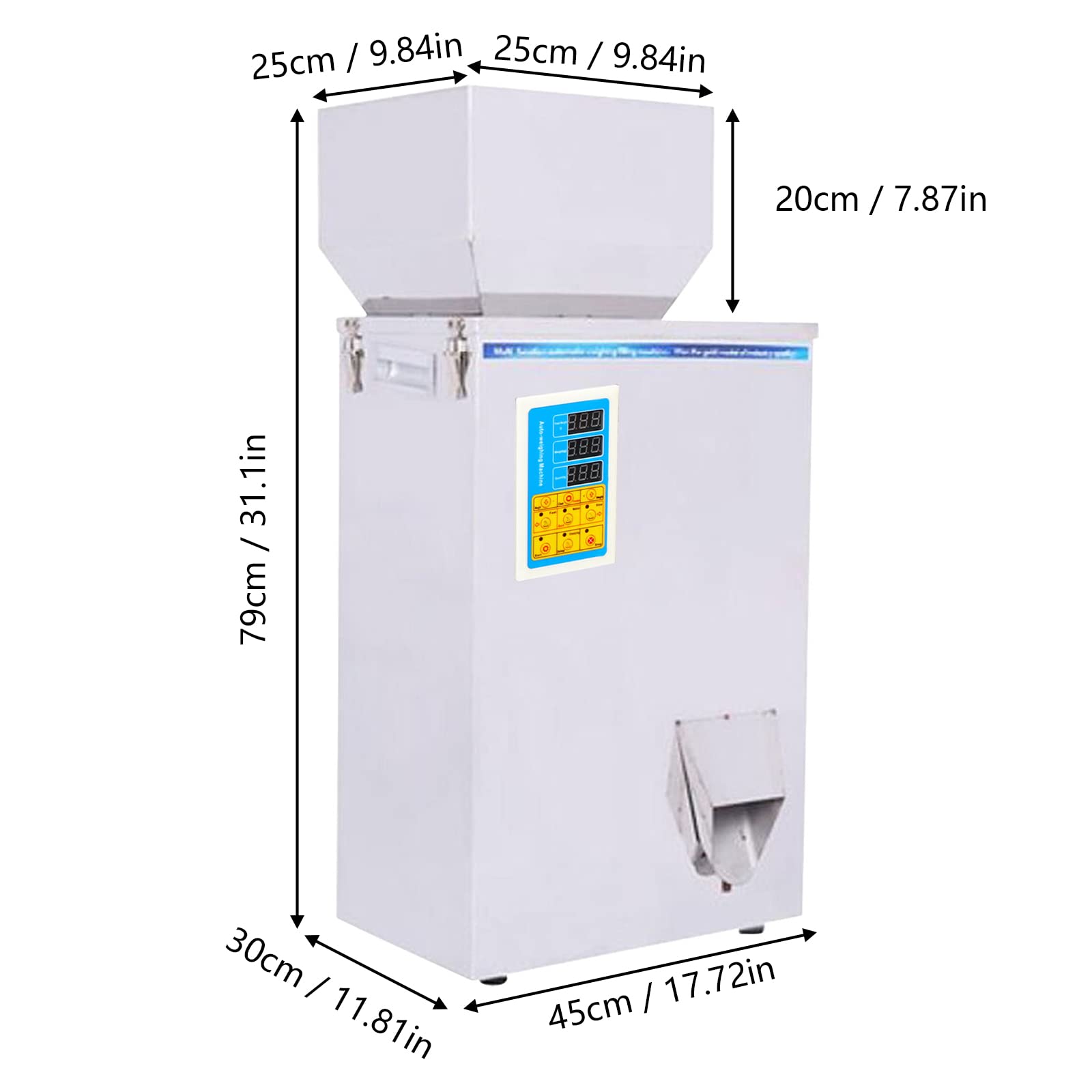Automatic Intelligent Particle Weighing & Filling Machine 10-500g - Multifunctional Electric Packaging Equipment for Powder, Granules, Spices | Perfect for Food Industry, Pharmacy & Home Use