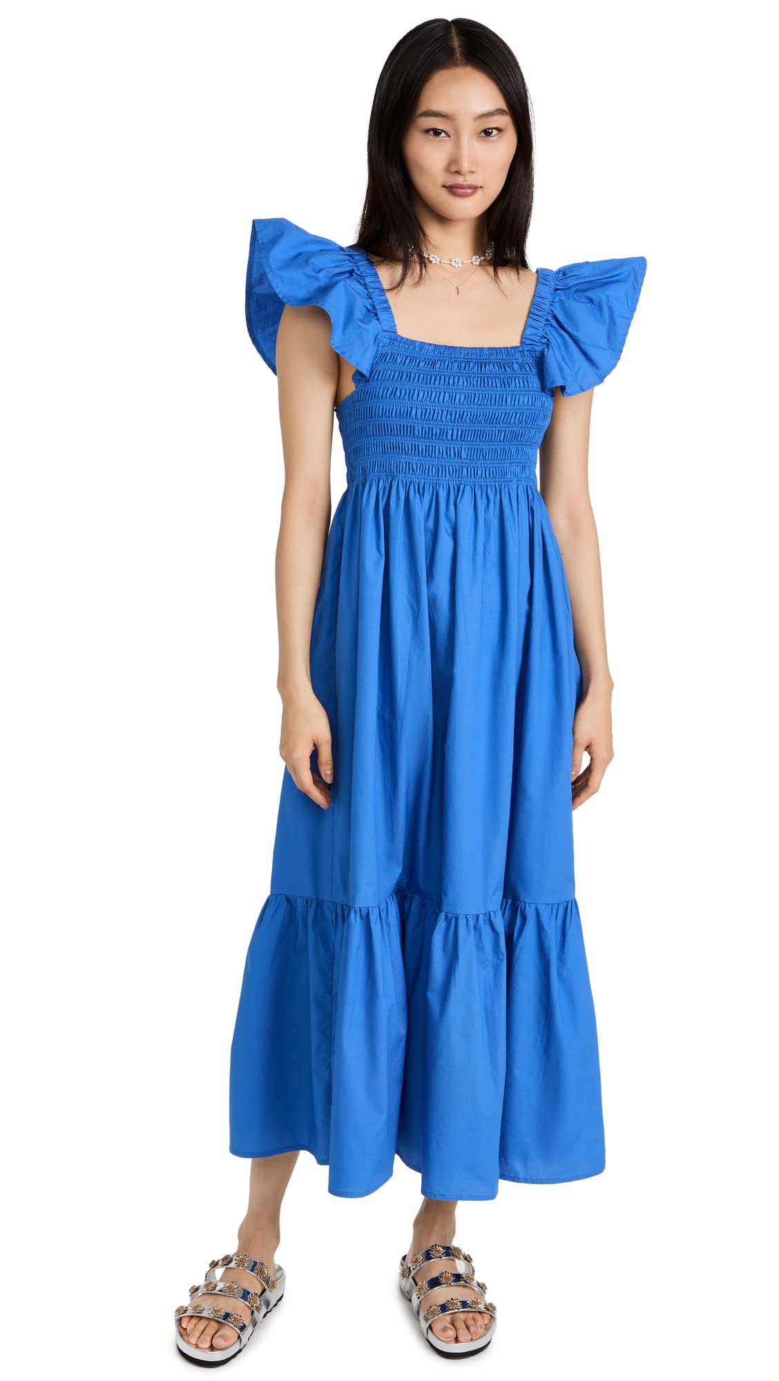 Women's Tuscany Dress - Flowy Summer Maxi Dress with Pockets | Perfect for Beach Vacations, Date Nights & Casual Outings