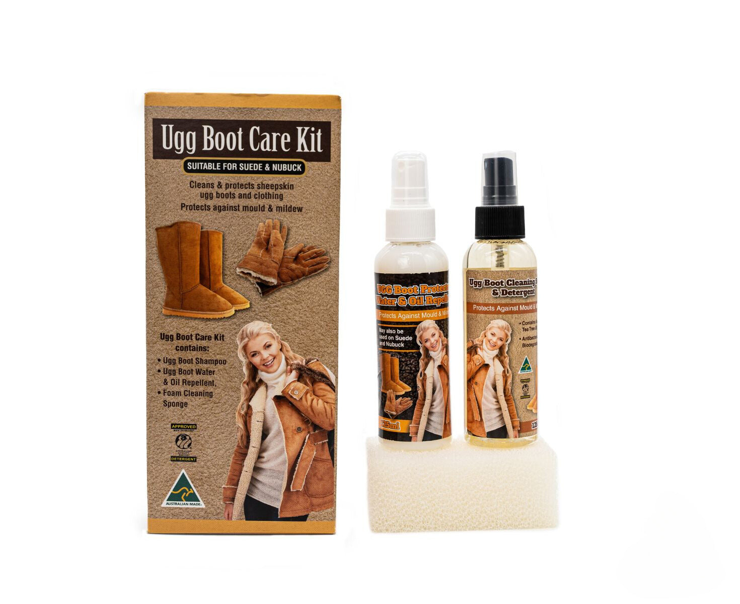 UGG Boot Care Kit - Cleaner, Protector & Brush for Sheepskin & Suede Boots - Perfect for Winter, Snow & Outdoor Use