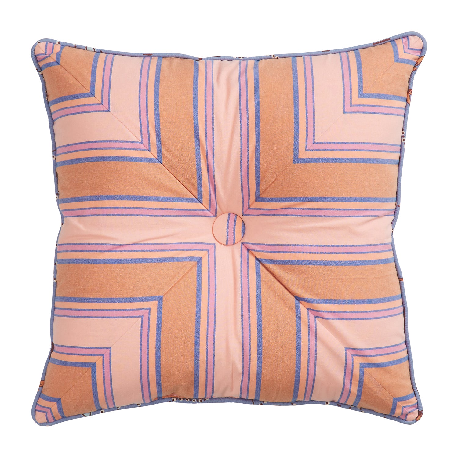 Samode Stripe Cushion Cover - Soft Bohemian Decorative Pillow Case for Sofa, Bed, Chair - Cinnamon Brown & White Striped Design - Perfect for Living Room, Bedroom, Nursery Decor