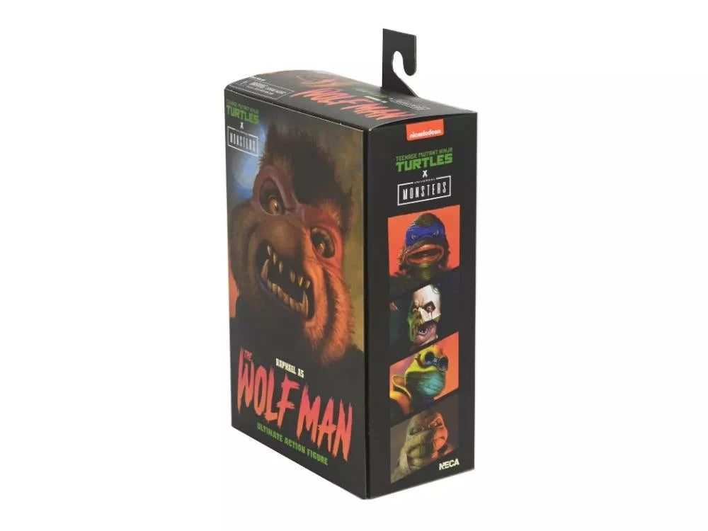 Universal Monsters x Teenage Mutant Ninja Turtles Ultimate Raphael as Wolfman Action Figure - TMNT Collectible Toy for Fans & Halloween Decor