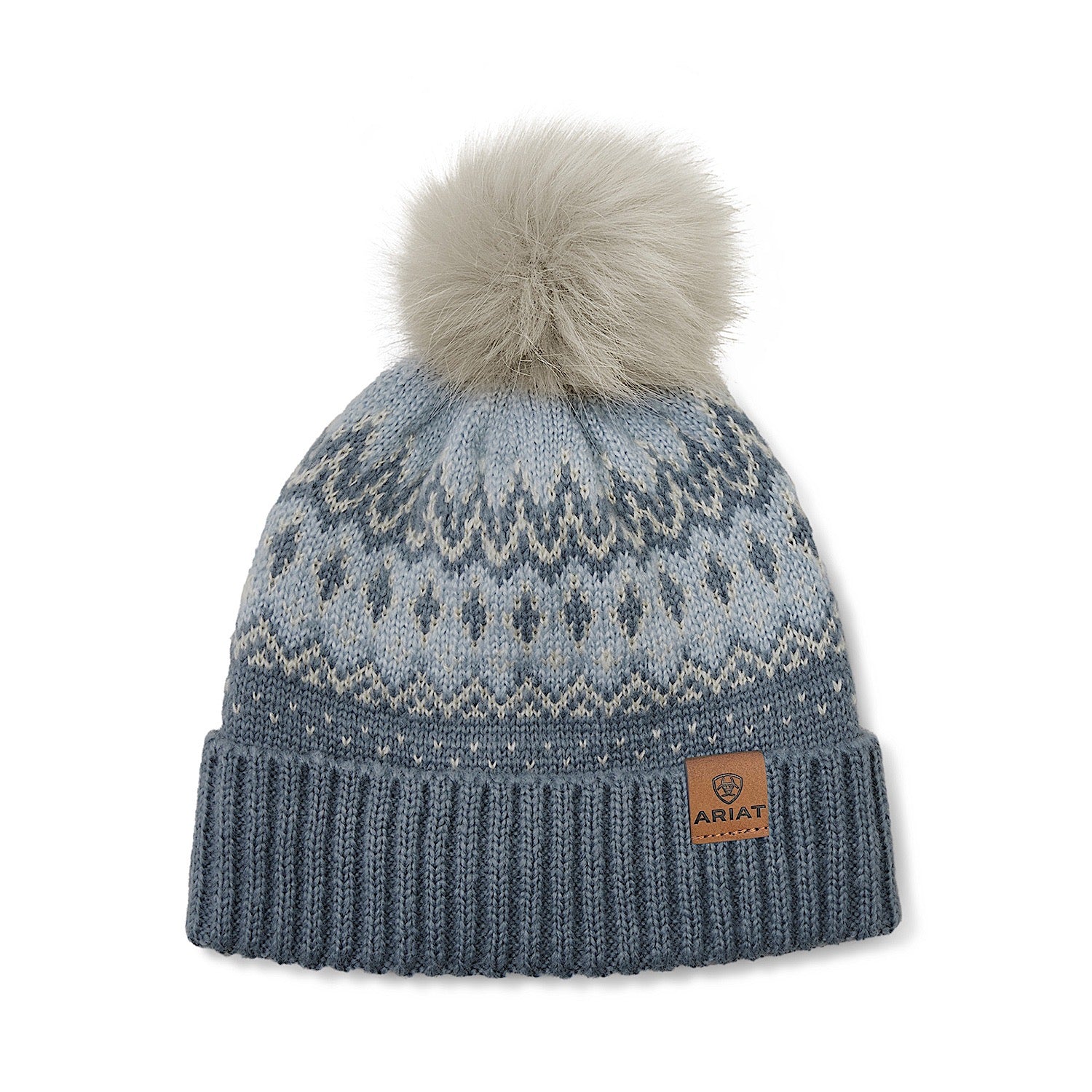 Ariat Hansford Navy Beanie Hat for Men & Women - Warm Winter Skull Cap for Outdoor Activities, Hiking, and Cold Weather