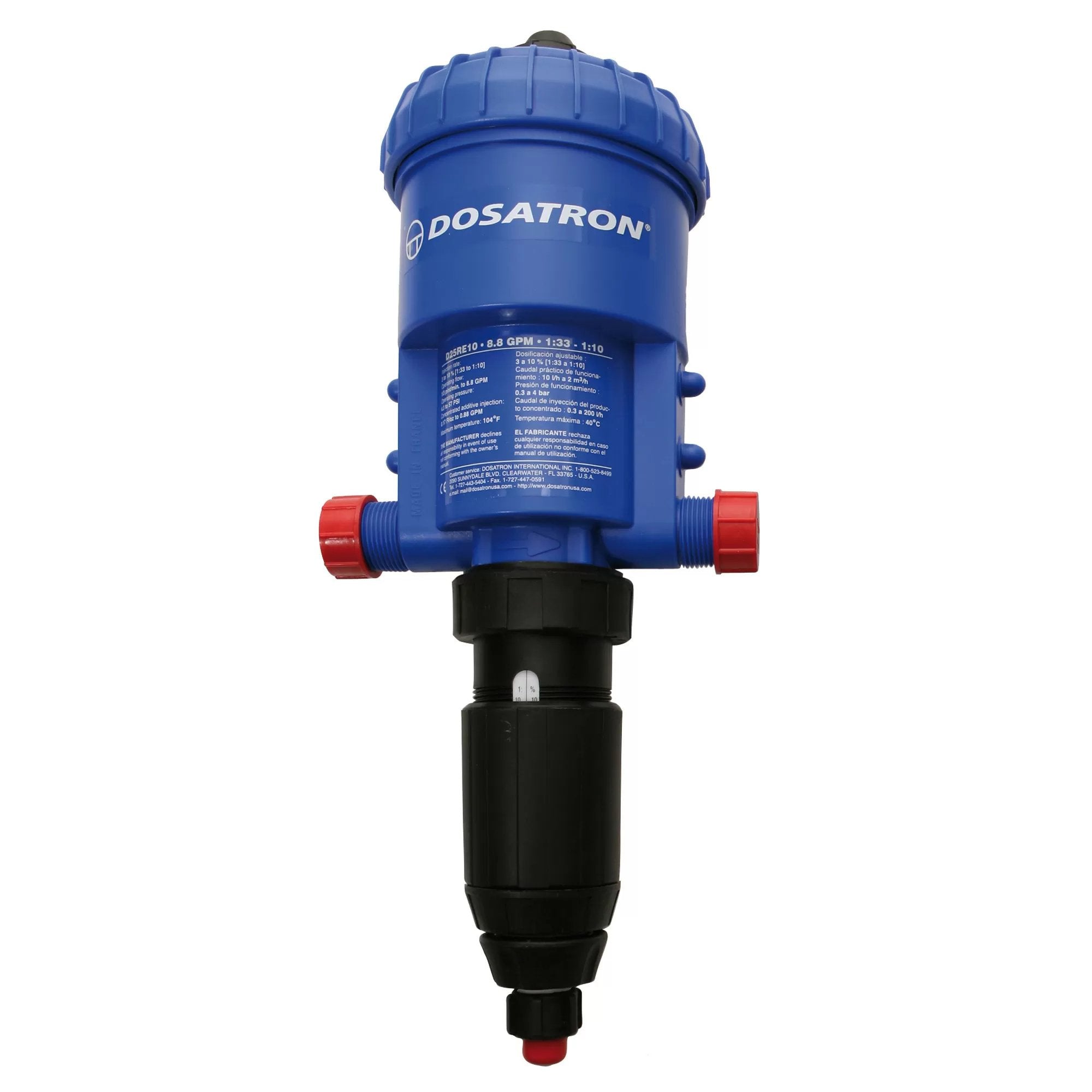 Dosatron D25RE10 Chemical Injector - High Precision Fertilizer & Pesticide Dosing for Hydroponics, Agriculture & Greenhouses