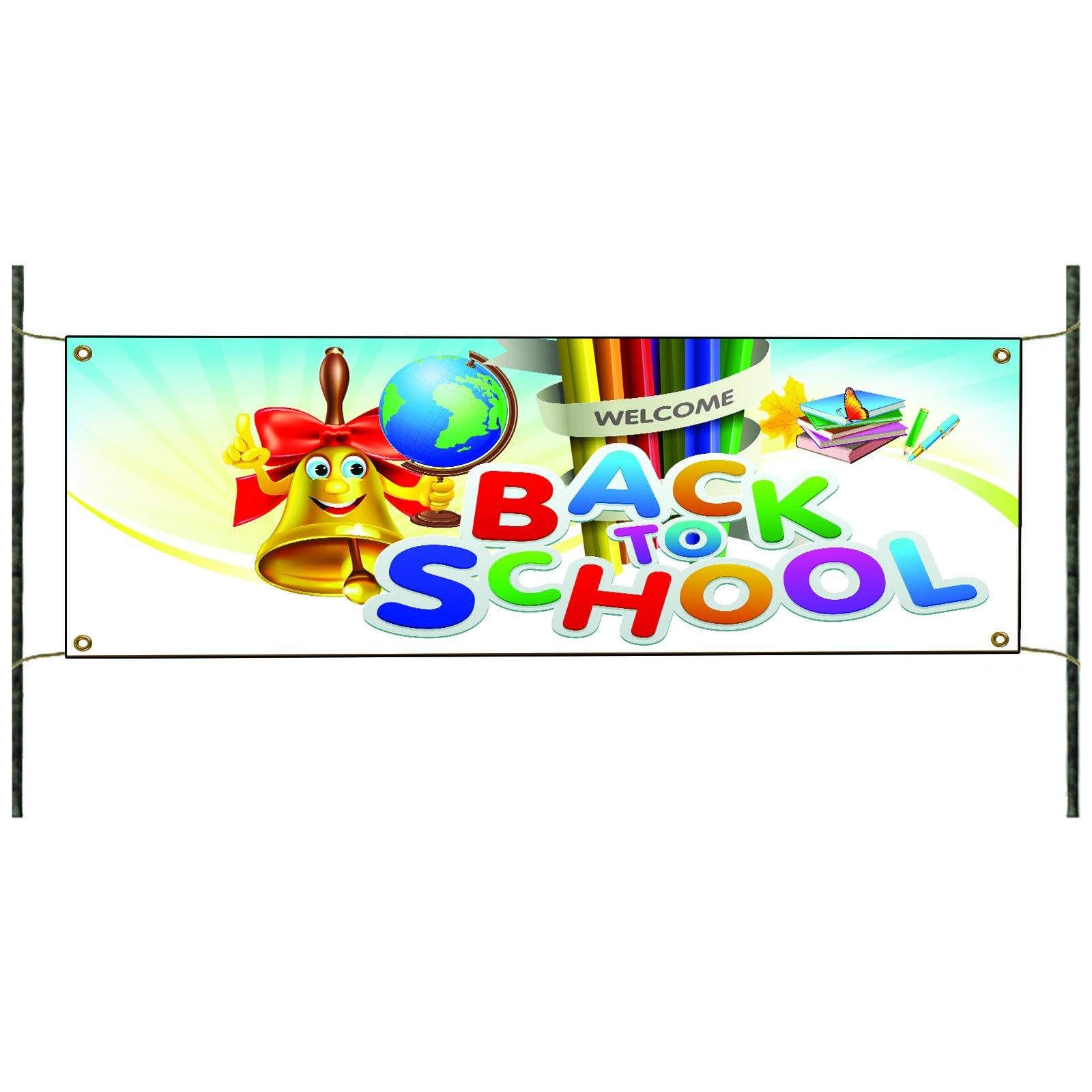 Custom Welcome Back to School Banner for Teachers - Personalized Teacher Appreciation Sign for Classroom Decor & Student Gifts | Perfect for First Day of School, Teacher Appreciation Week & Classroom Door Decorations