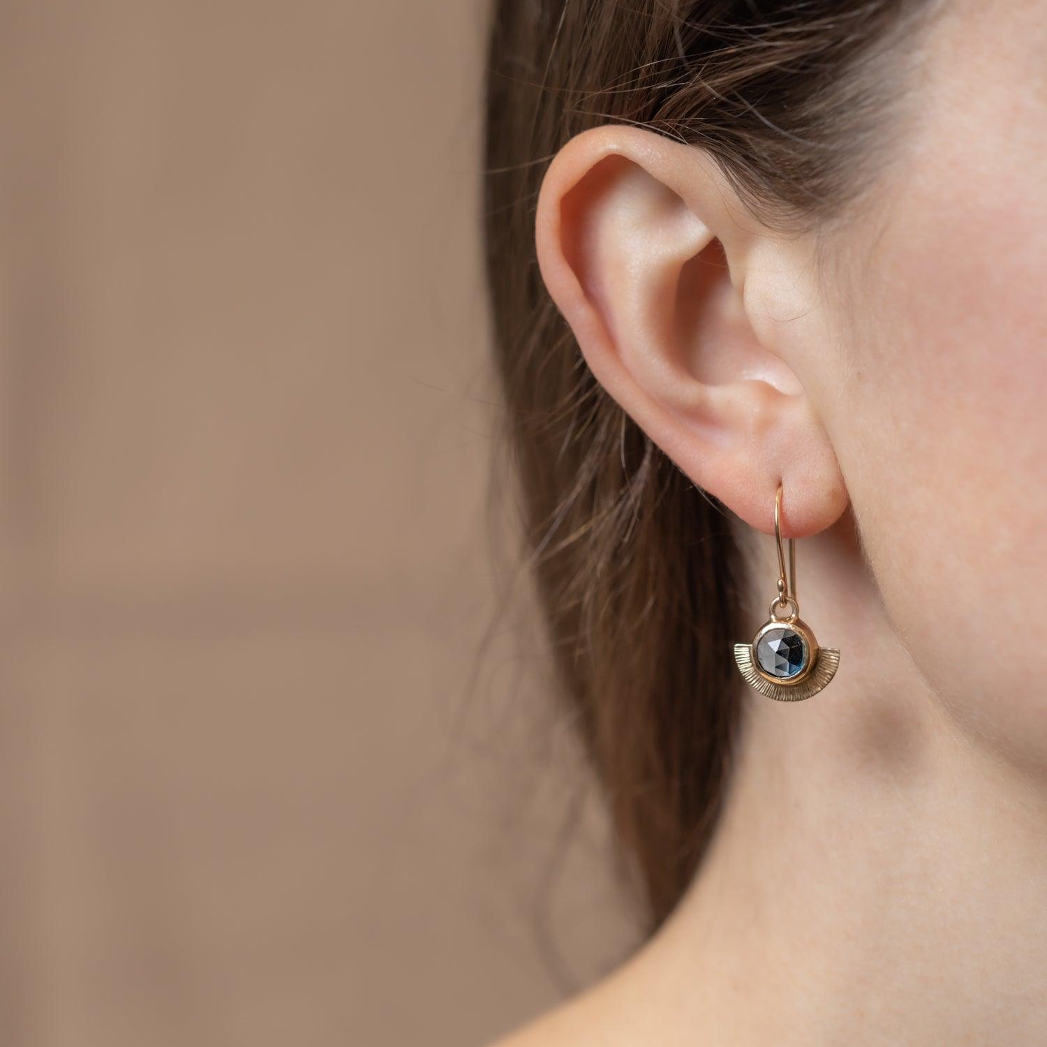 14K Gold Hathor Earrings - Elegant Egyptian Goddess Jewelry for Women - Perfect for Parties, Weddings & Special Occasions