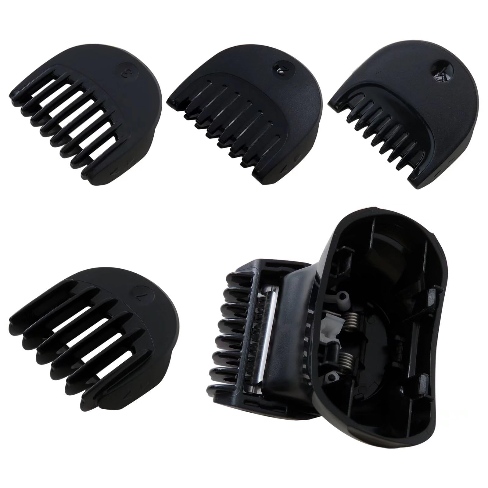 Braun Series 3 Replacement Shaver Head with 5 Guide Combs (1/2/3/5/7mm) - Electric Razor Trimmer Replacement for Men - Perfect for Travel, Home & Office Use