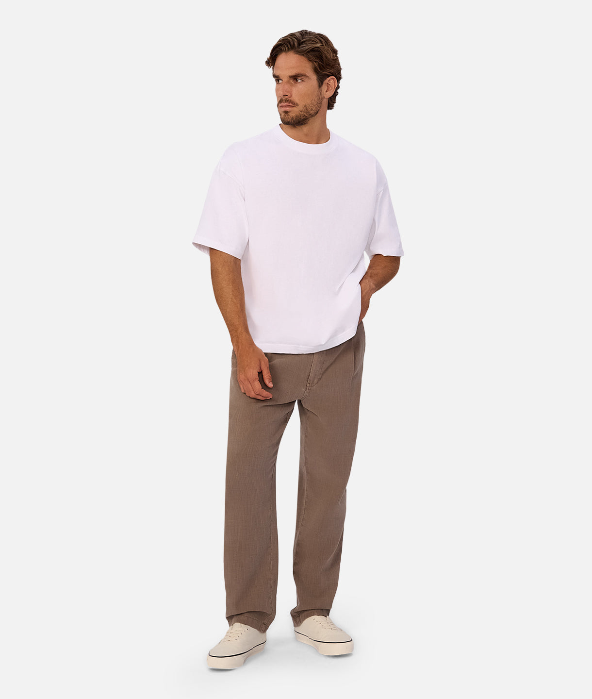 Mallorca Pant Women's High Waisted Linen Pants - Comfortable & Stylish Cappuccino Brown for Casual Wear, Office, and Travel