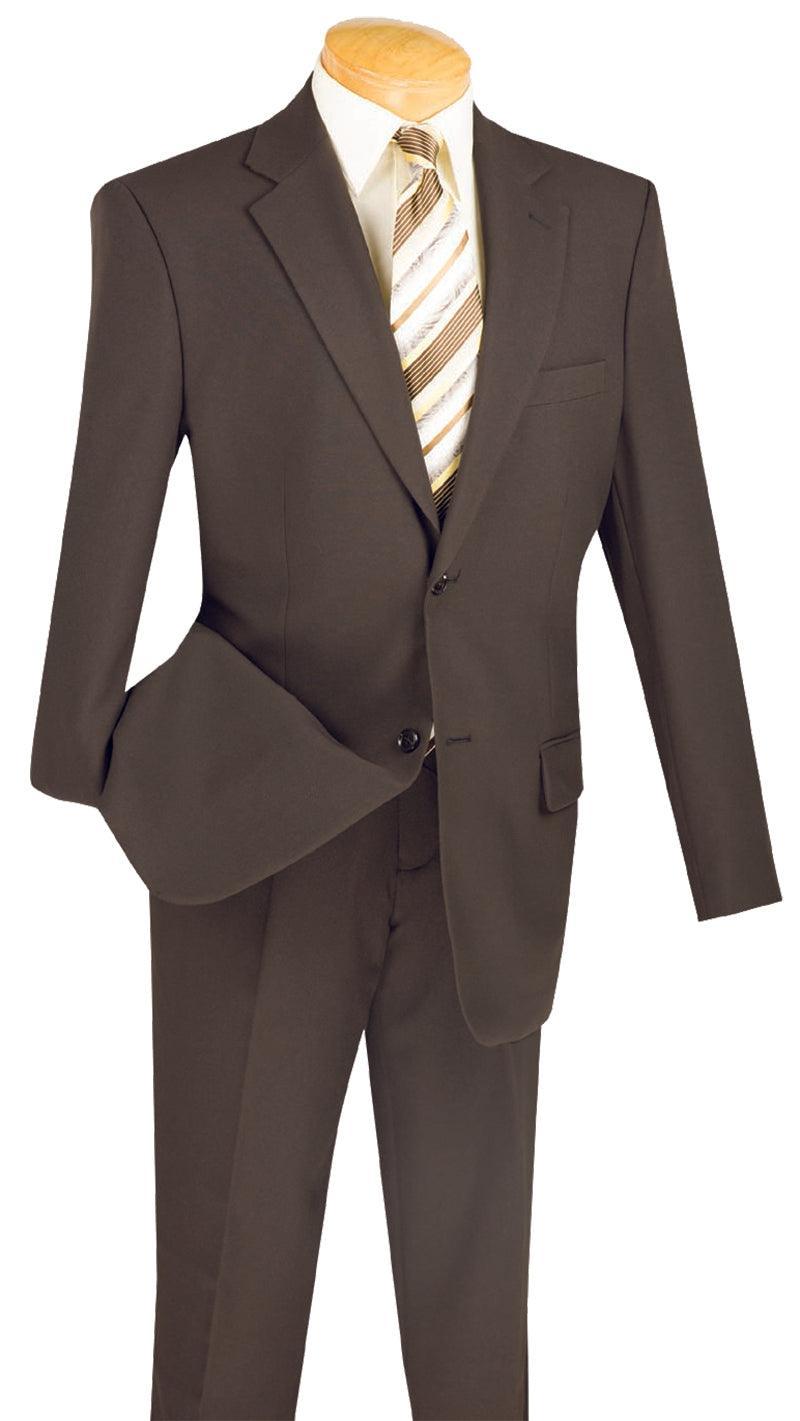 Men's Brown Regular Fit 2-Piece Suit | Classic Business Formal Wear | Perfect for Office, Weddings & Special Occasions