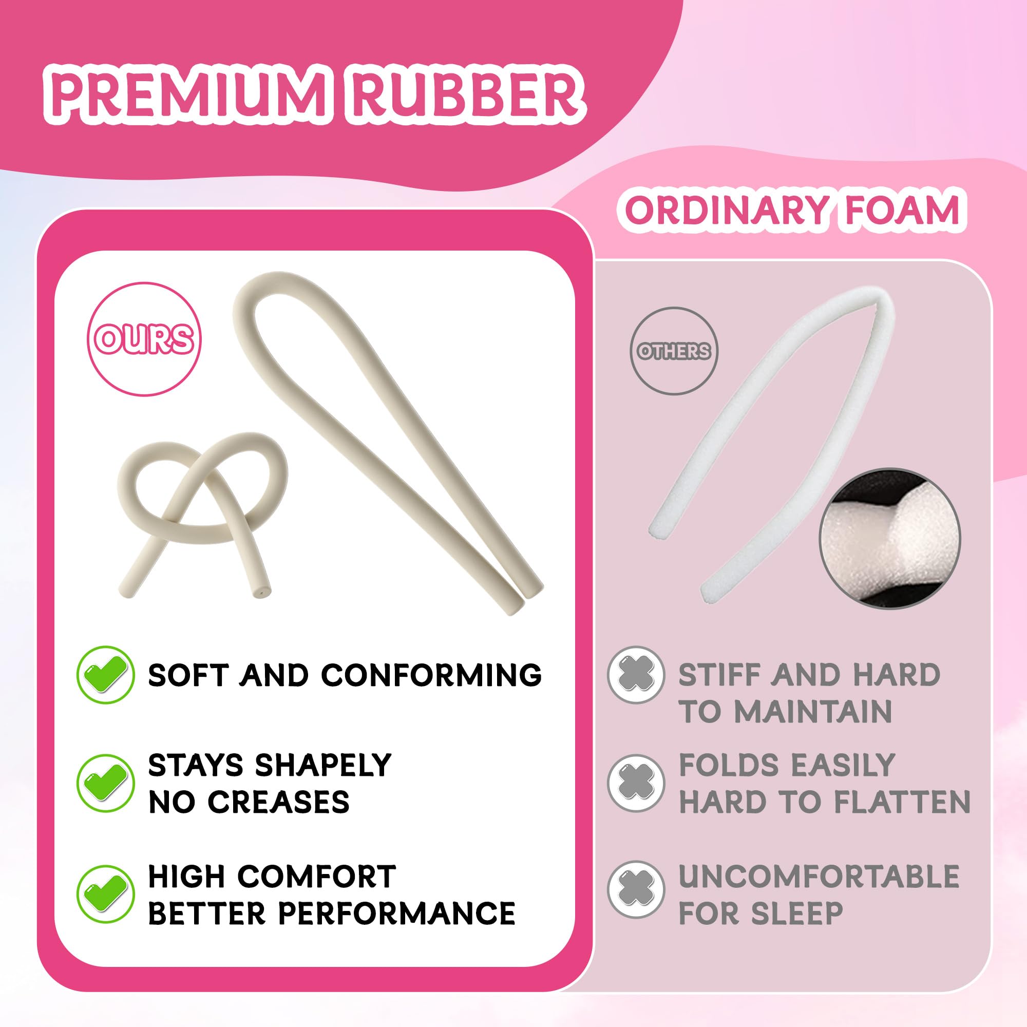Heatless Curling Headband for Girls - Unicorn Hair Rollers with Clips, No Heat Hair Curlers for Kids & Teens (Ages 6-13) - Perfect for Overnight Curls, Birthday Gifts & Valentine's Day Presents - Great for Sleepovers, Parties & Special Occasions