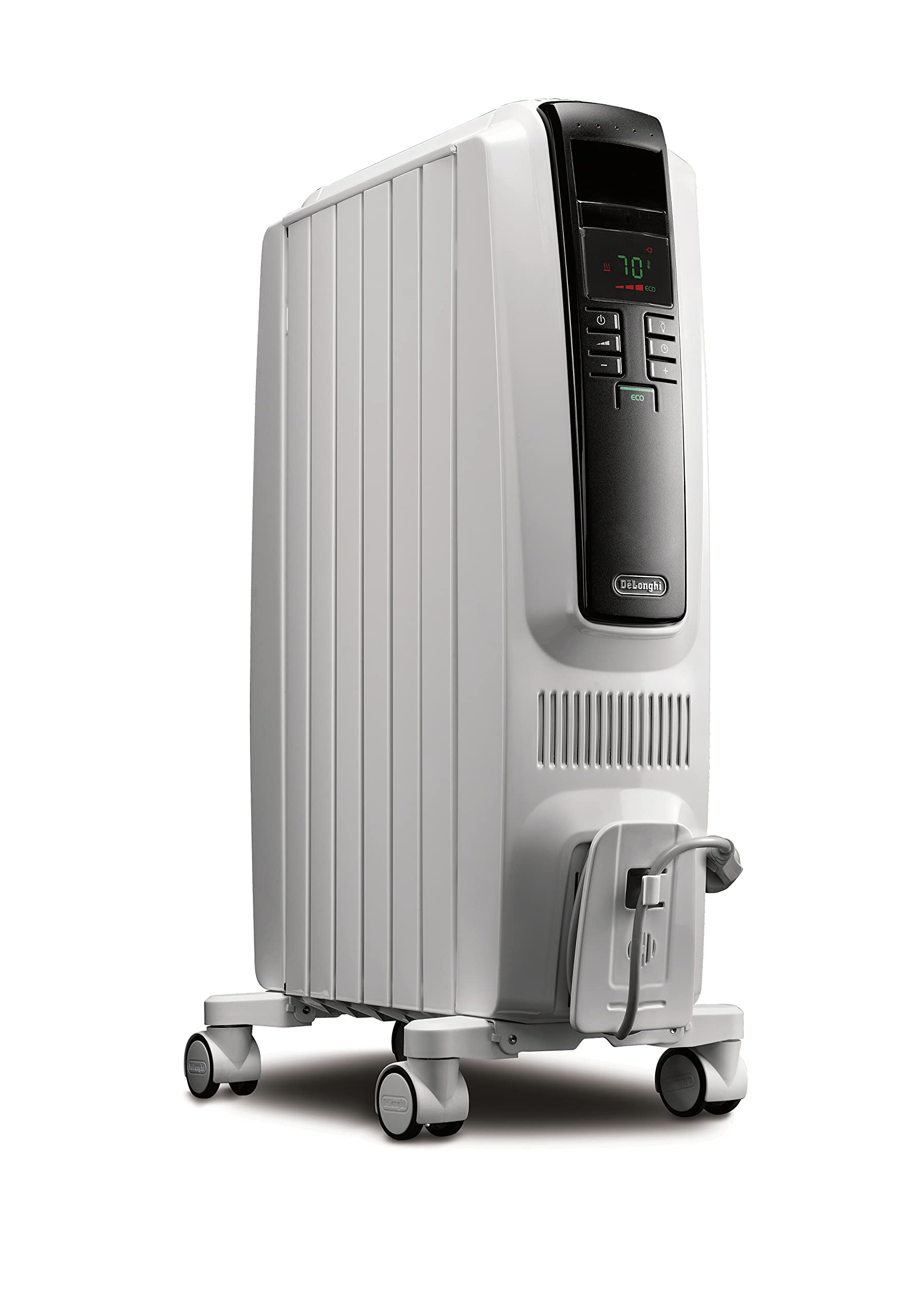 De'Longhi TRD40615E Digital Oil Filled Radiator Heater 1500W - Energy Efficient Electric Space Heater with Programmable Timer & Safety Features for Bedroom, Living Room, Office | Quiet Heating for Winter, All-Day Comfort