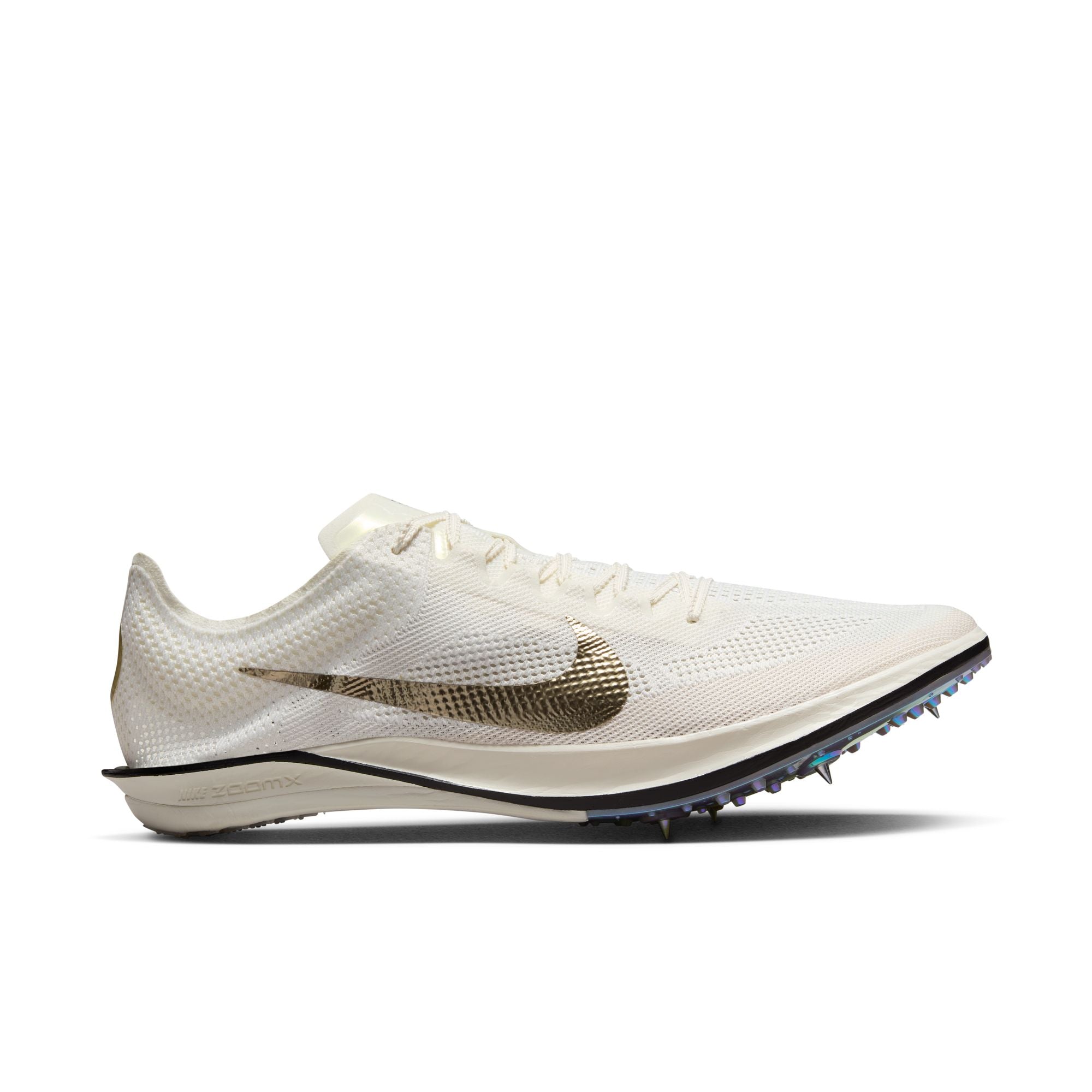 Nike ZoomX Dragonfly 2 Elite Track & Field Running Shoes (D Width) - Sail/Metallic Gold Grain | Unisex Lightweight Racing Spikes for Sprinters & Distance Runners