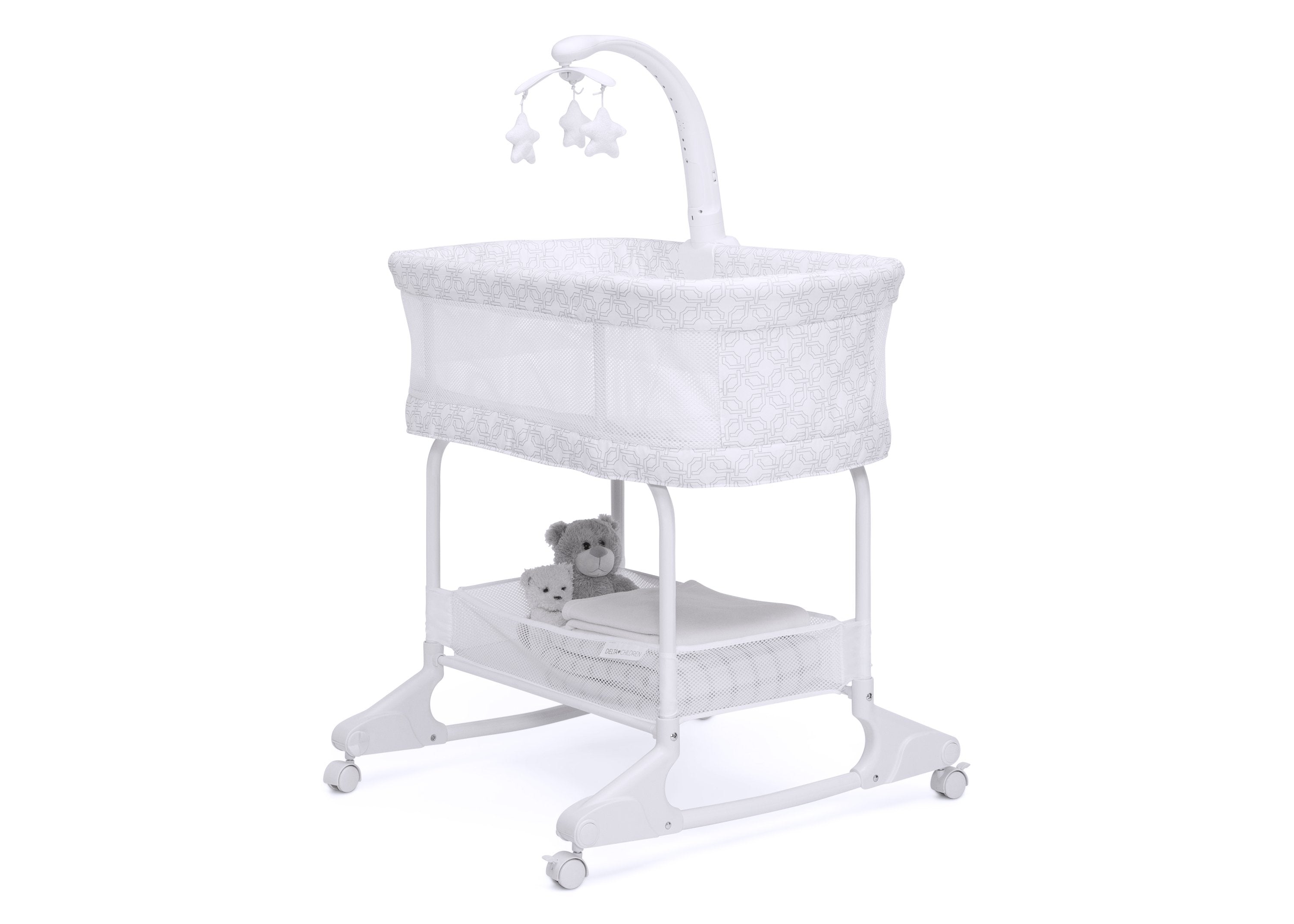 SleepCool Rocking Bassinet with Breathable Airflow Mesh - Portable Baby Crib for Nursery, Bedroom & Travel | Gentle Motion for Newborns & Infants