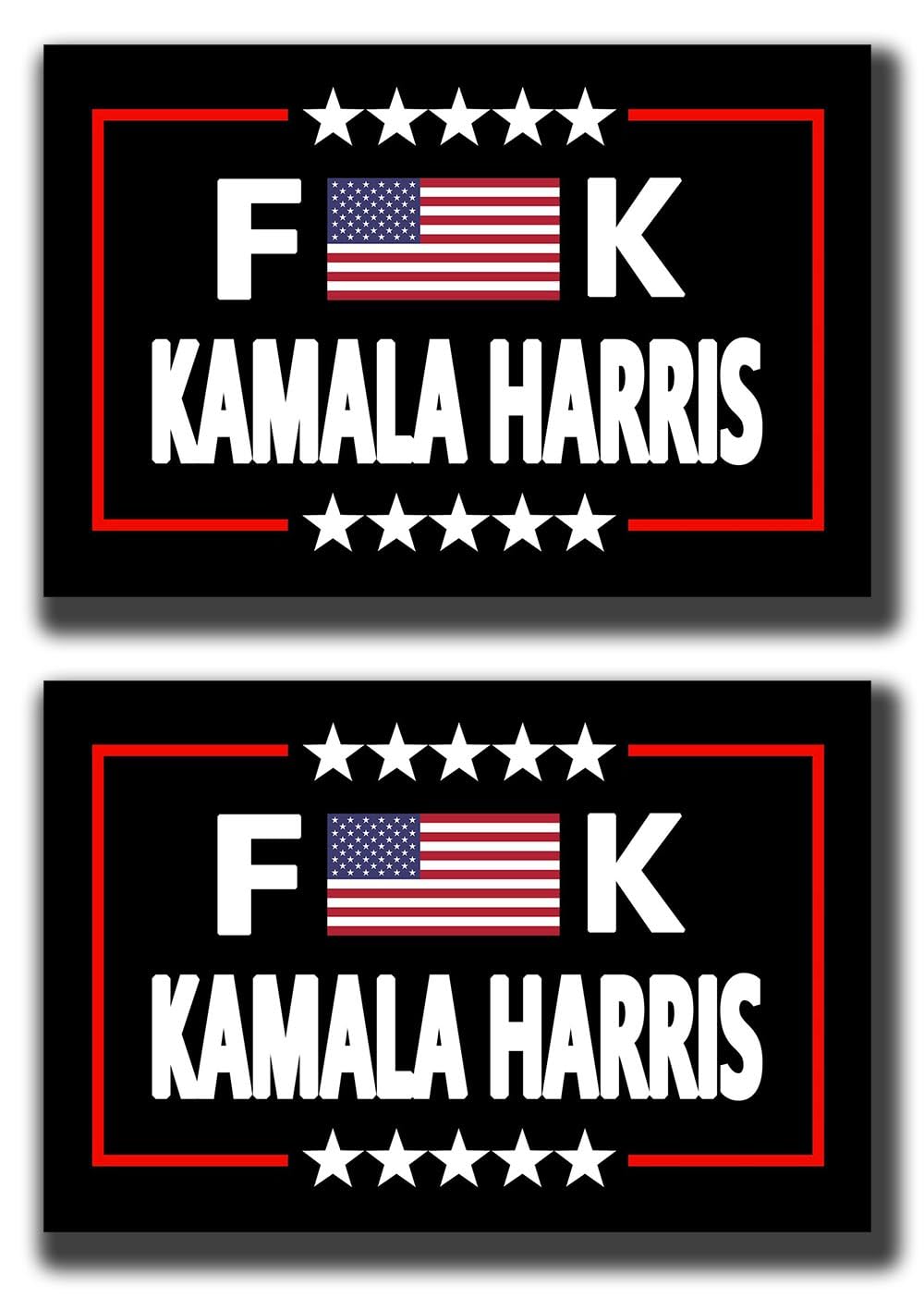 2 Pack Anti Kamala Harris Car Magnets - Funny Political Bumper Stickers for Trucks, Cars & Fridges - Durable Magnetic Decals for Political Expression & Humor (Great for Campaigns, Protests & Gag Gifts)