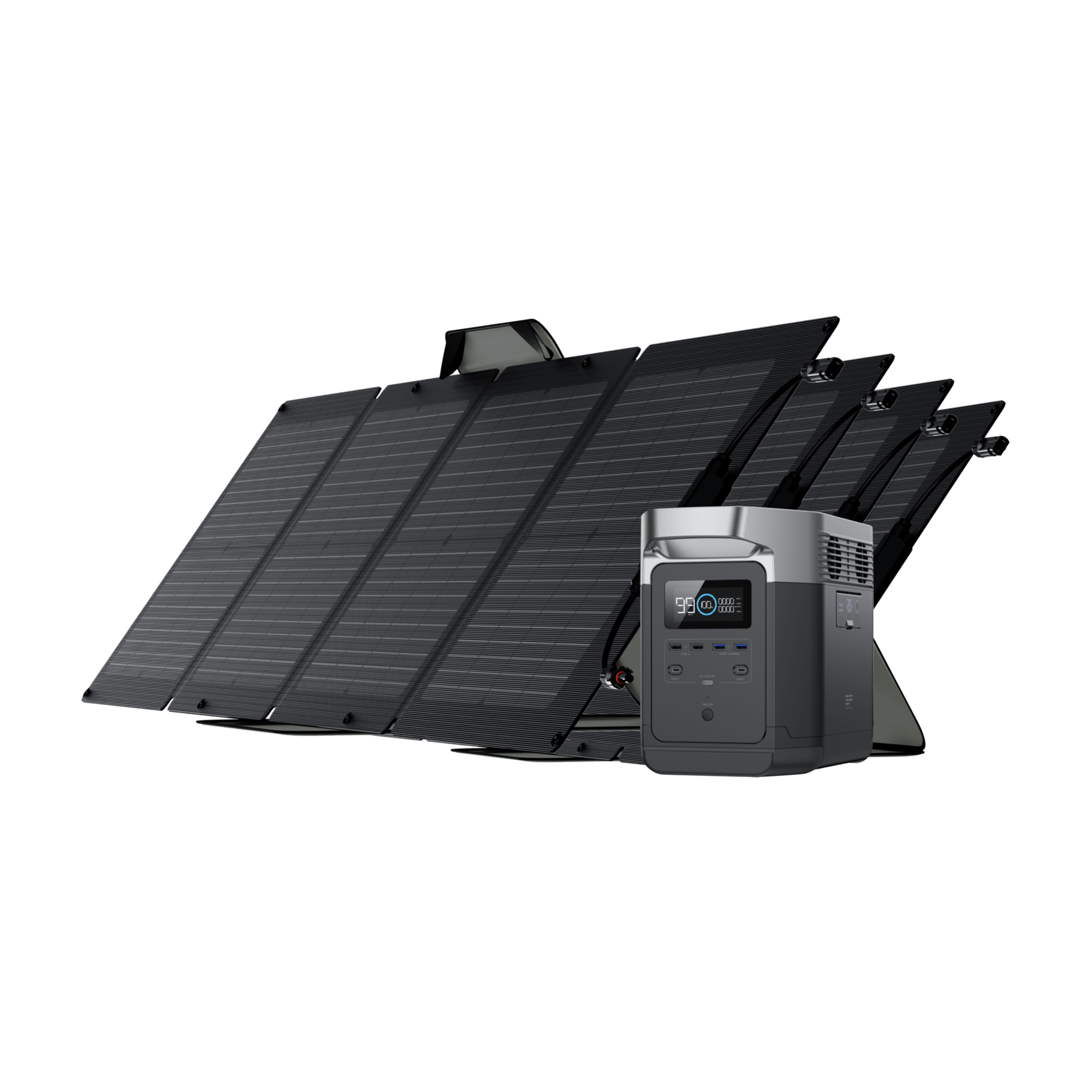 EcoFlow DELTA Solar Generator (PV110W) - Portable Power Station for Camping, Emergencies & Off-Grid Living - 110W Solar Panel Included