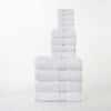 Premium Organic Cotton Plush Bath Towel Set - 12 Piece Soft & Absorbent Towels for Spa, Gym, Beach & Home Use