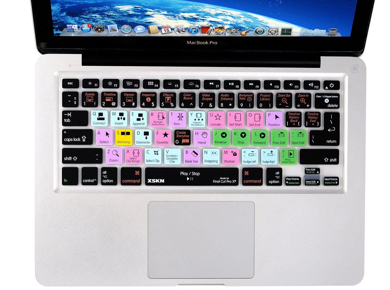 Silicone Keyboard Cover for MacBook Pro 13 15 17 Inch - Compatible with Final Cut Pro X (US/EU ISO Layout) | Protective Skin for Editing Workstations & Creative Professionals