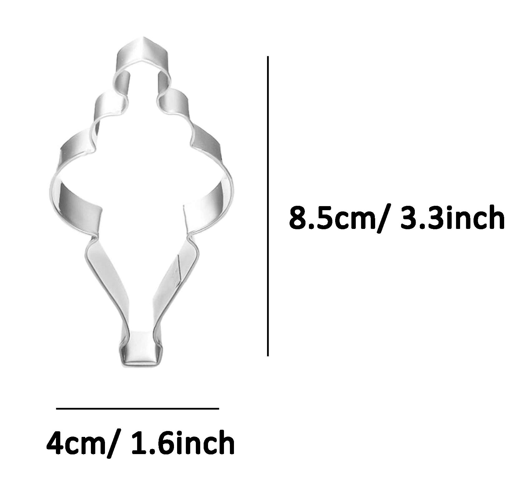 Teardrop Bauble Ornament Pendant Cookie Cutter - Christmas Baking Decorations for Cookies, Cakes & Holiday Desserts