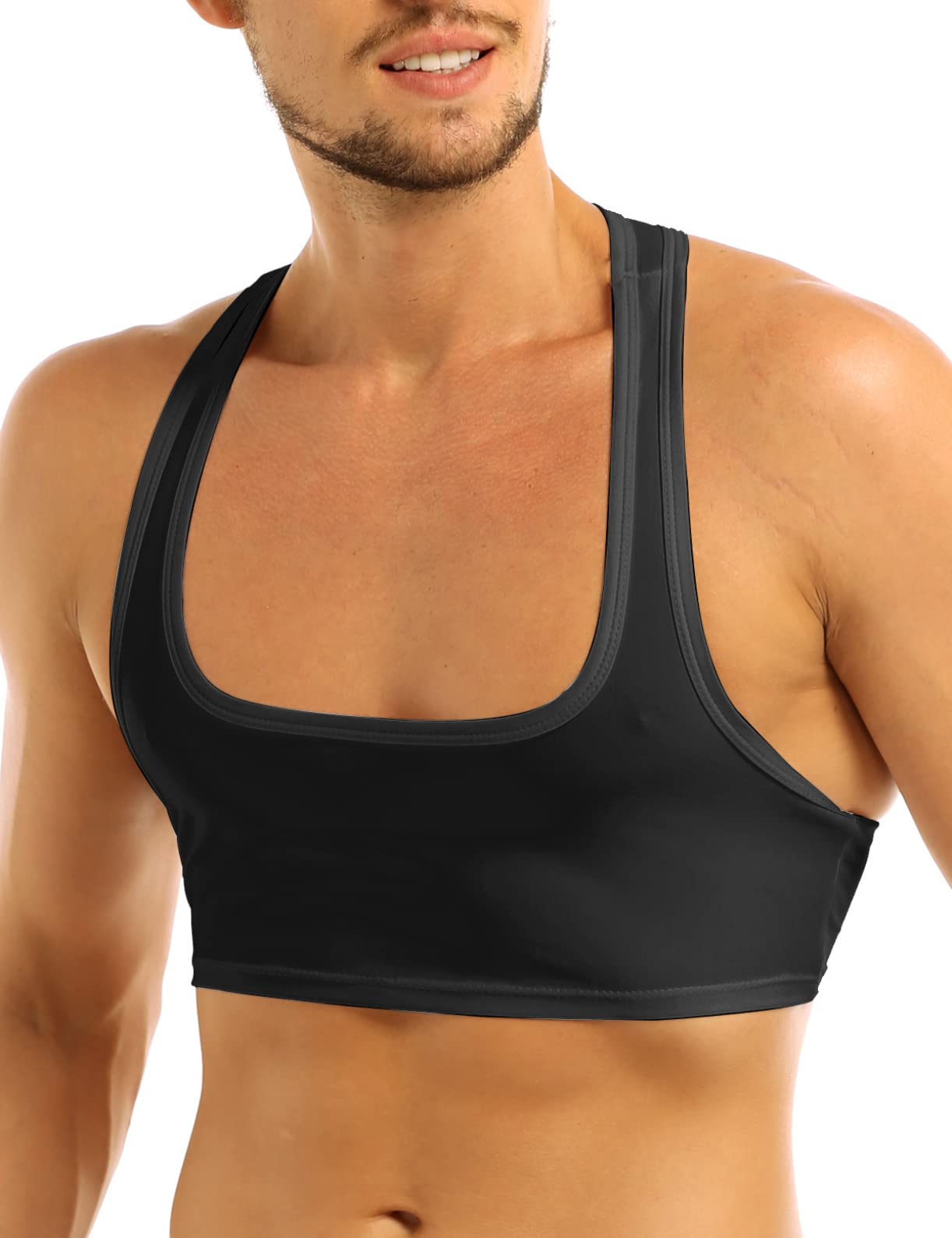 Men's Bodybuilding Workout Gym Muscle Half Tank Top - Breathable Fitness Shirt & Vest for Weightlifting, CrossFit & Bodybuilding - Perfect for Gym, Training & Summer Workouts