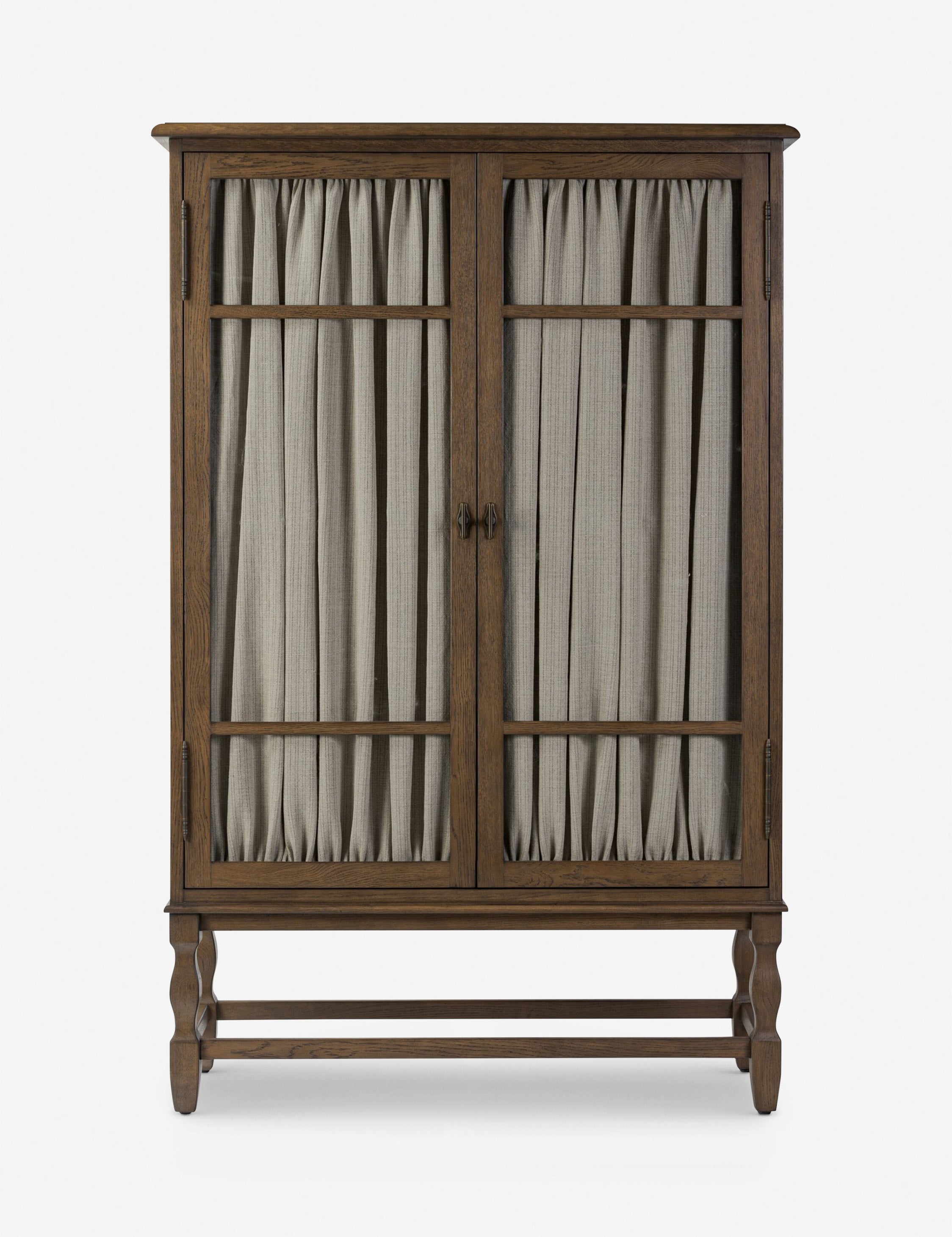 Finley Curio Cabinet by Amber Lewis x Four Hands - Elegant Glass Display Cabinet for Collectibles, Home Decor & Storage - Perfect for Living Room, Dining Room & Office Showcase
