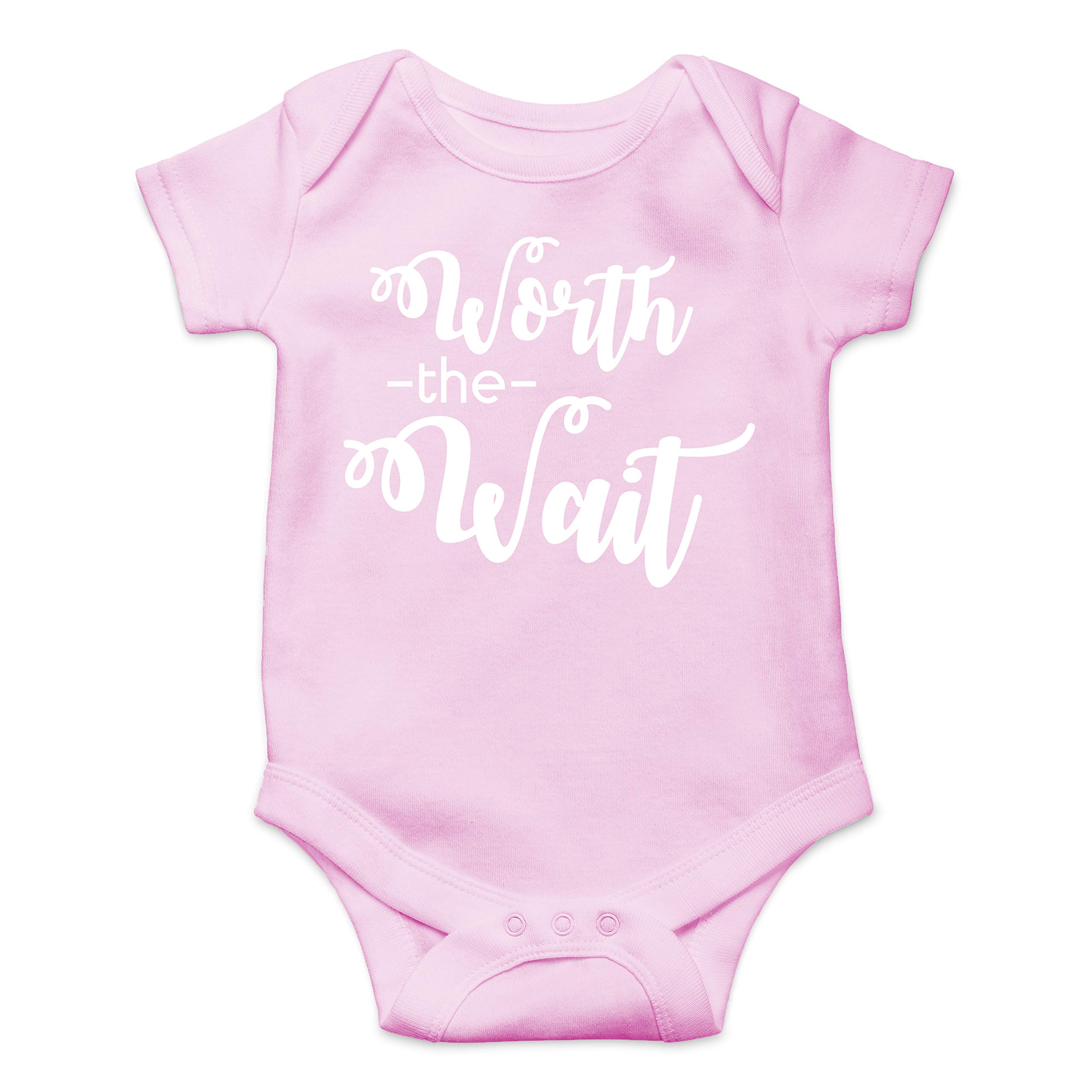 Funny Baby Bodysuit - Cute Newborn Outfits for Girls & Boys | Worth The Wait Baby Essentials | Perfect for Photos, Gifts & Everyday Wear