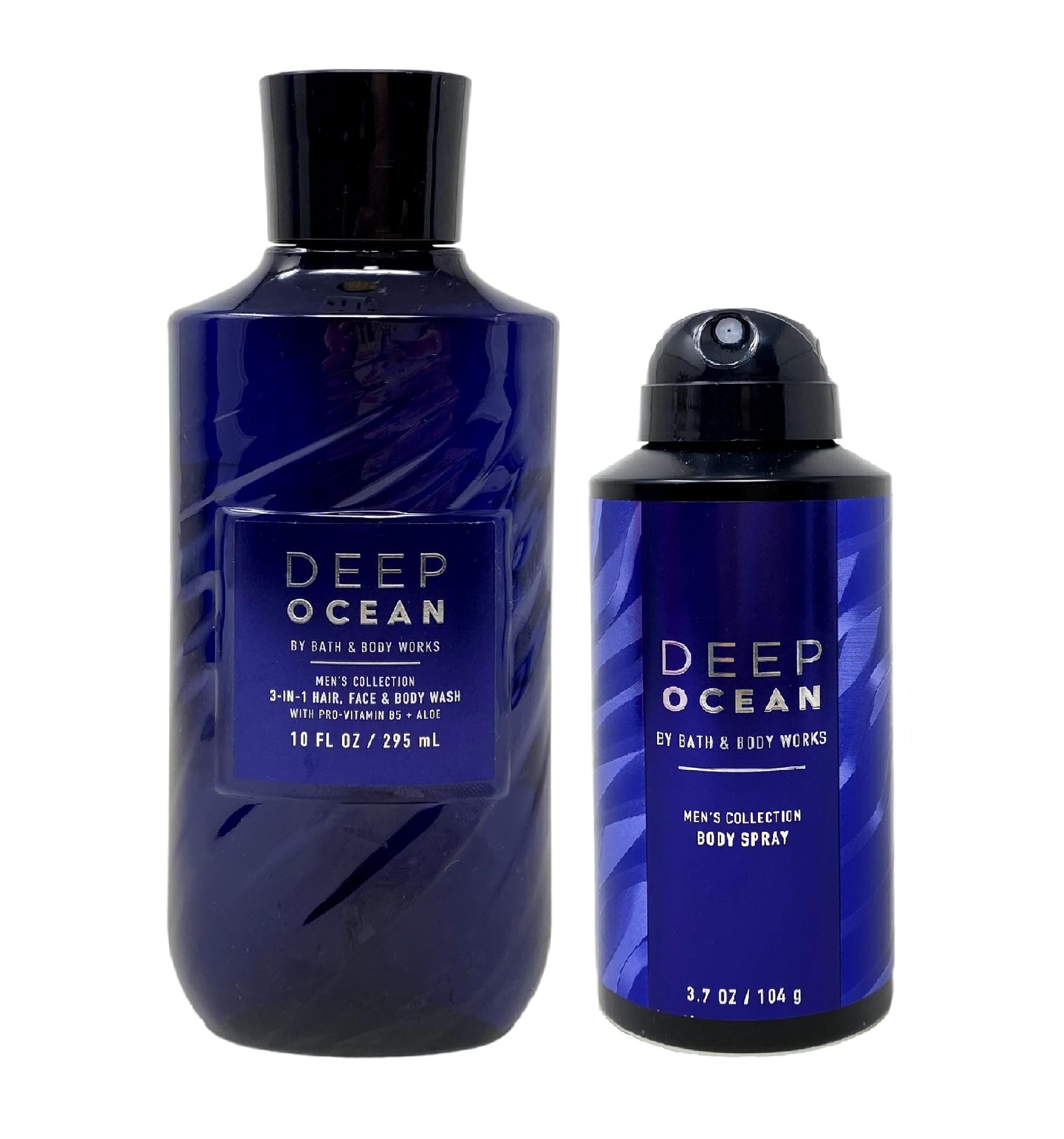 Deep Ocean 3-in-1 Hair, Face & Body Wash & Body Spray Set for Men - Bath & Body Works Full Size Duo - Refreshing Shower & Post-Workout Care