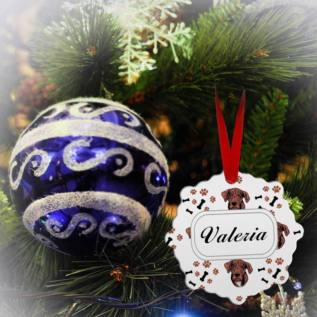 Handmade Aluminum Christmas Ornament - Tennessee Brindle Dog Design - Holiday Tree Decoration - Personalized Engraved Gift for Pet Lovers - Perfect for Xmas Tree Decor, Home & Office Festive Decorations