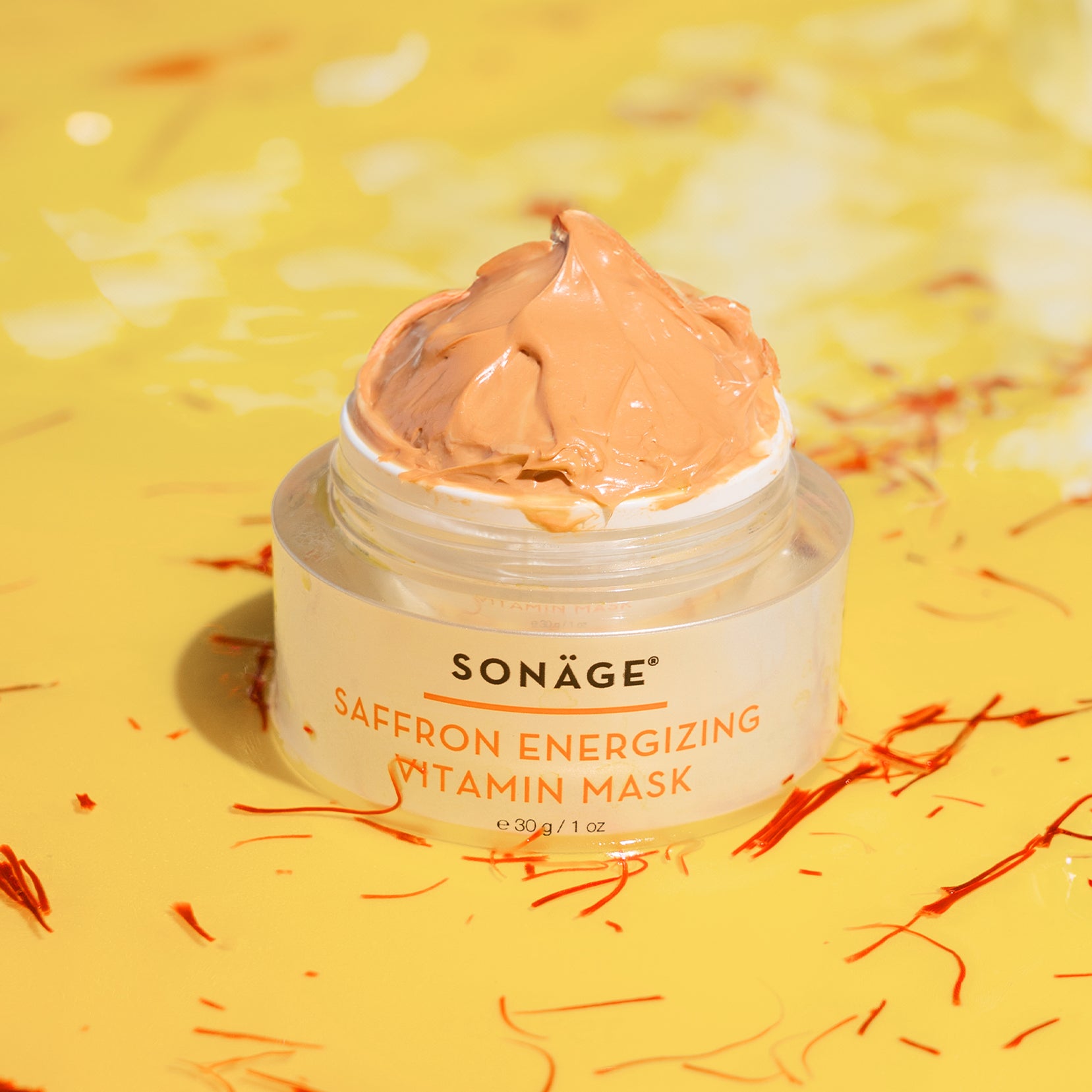 Premium Saffron Vitamin Face Mask for Glowing Skin - Hydrating & Energizing Treatment for Dry, Dull Skin - Perfect for Daily Skincare Routine & Spa Nights