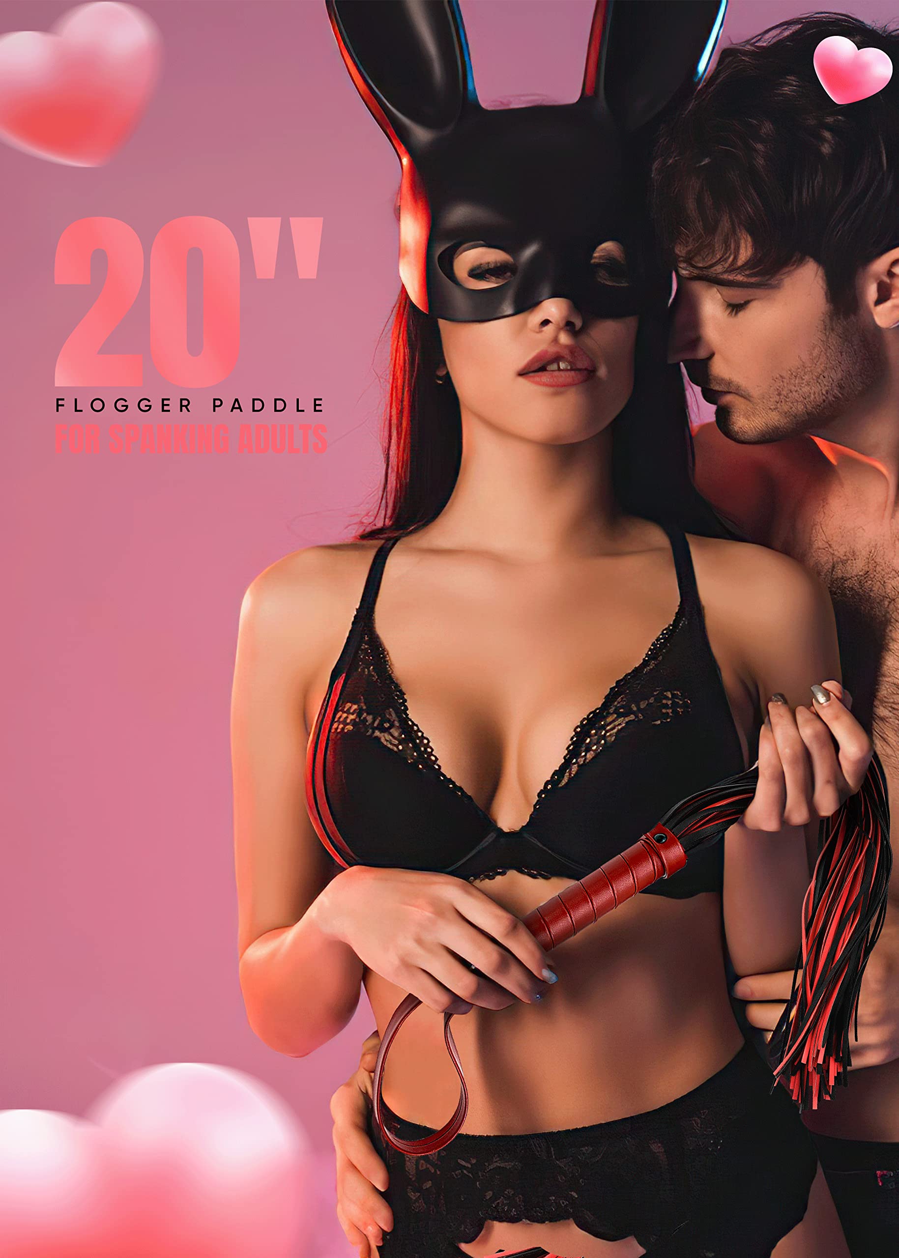 BDSM Spanking Crop - Adult Flogger Whip for Couples, Fetish & Bondage Play - Premium SM Toy for Bedroom & Dungeon Scenes