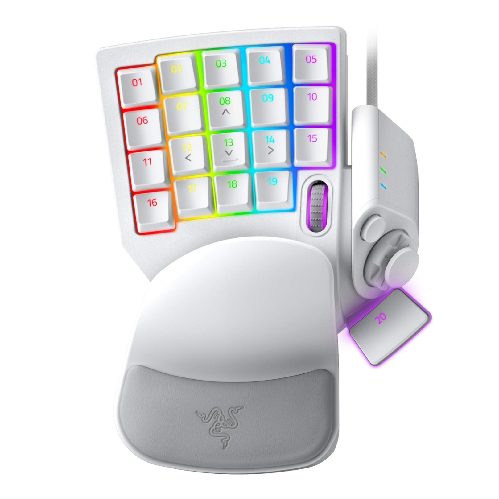 Razer Tartarus Pro Gaming Keypad with Analog-Optical Switches - 32 Programmable Keys, Rapid Trigger, Adjustable Actuation & Chroma RGB Lighting - Customizable Macros for PC Gaming - Perfect for MMO, MOBA and FPS Games (Mercury White)