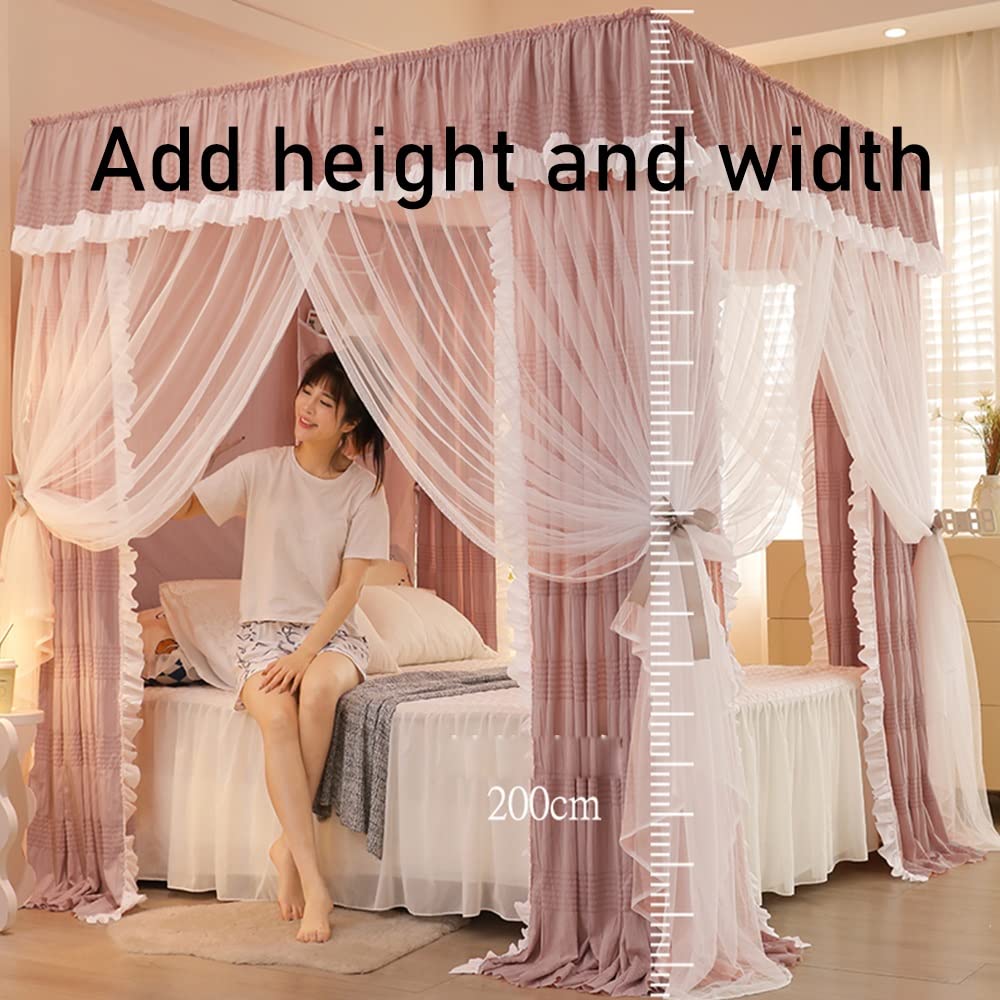 Mosquito Net Bed Canopy for Bedroom - Universal Dustproof Bed Curtain for Boys & Girls - All-Season Protection from Insects & Dust - Perfect for Kids' Rooms, Dormitories & Outdoor Camping