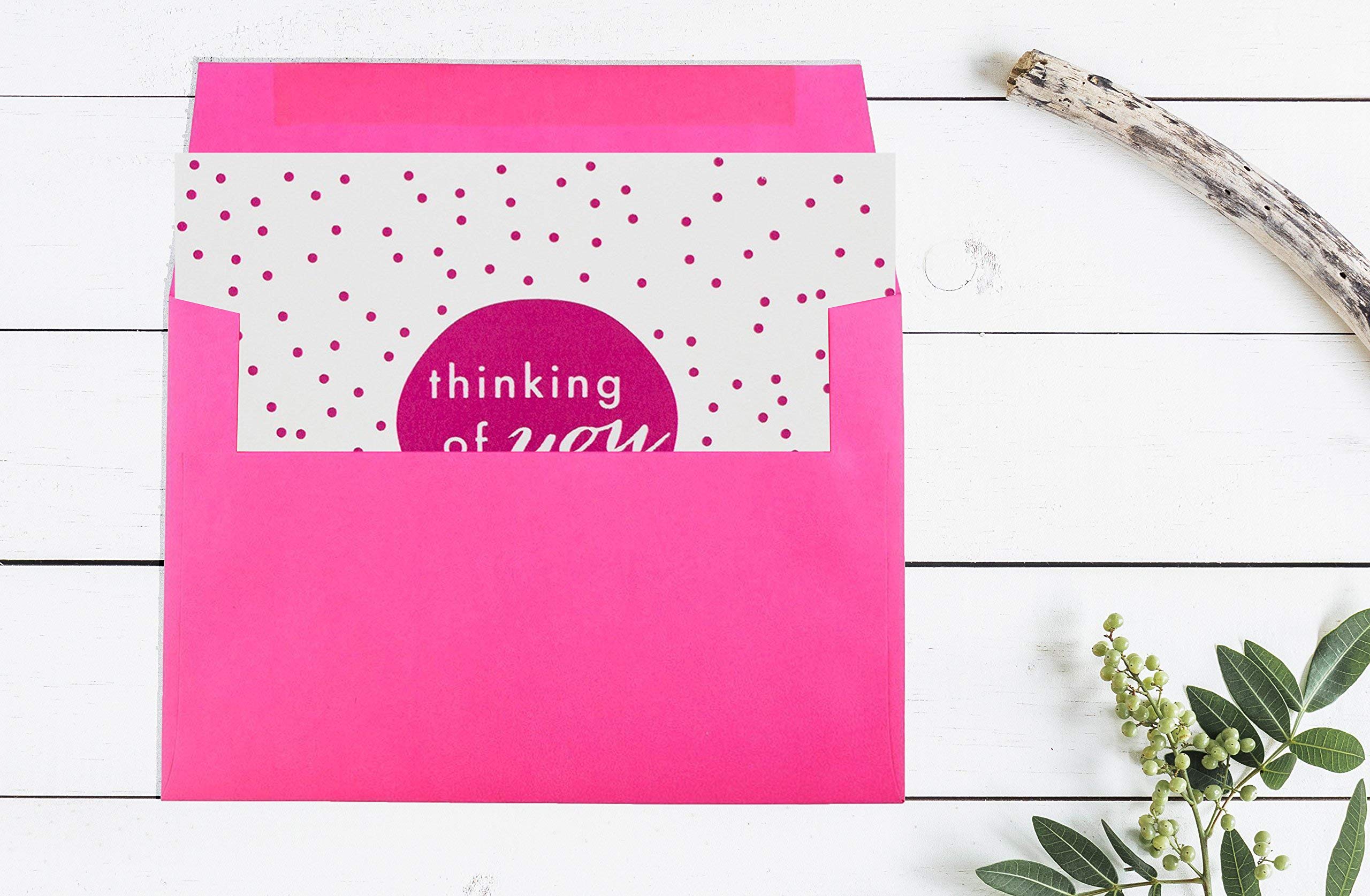 JAM PAPER A7 Fuchsia Invitation Envelopes - 50 Pack for Weddings & Events