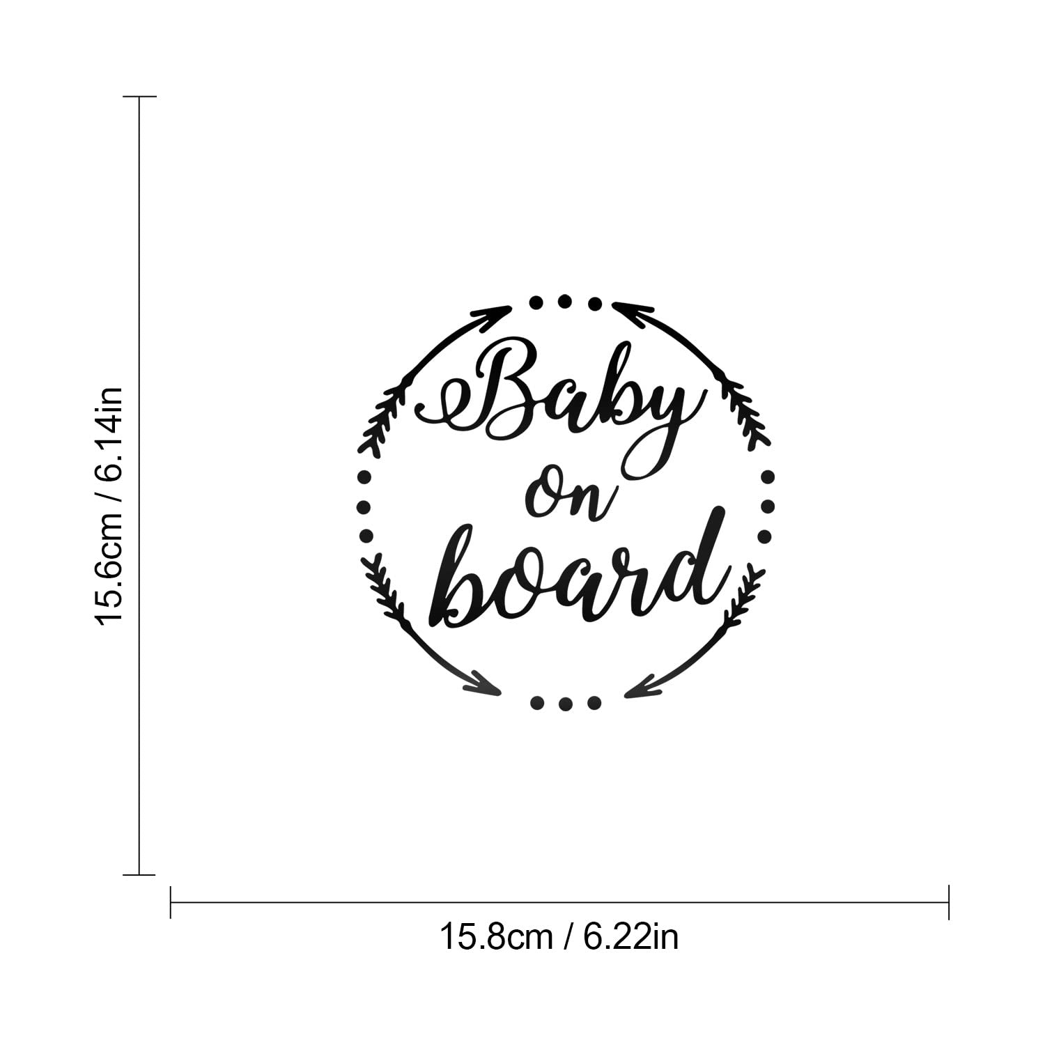 Baby on Board Stickers 2PCS - Reflective Car Safety Decals for Family Travel