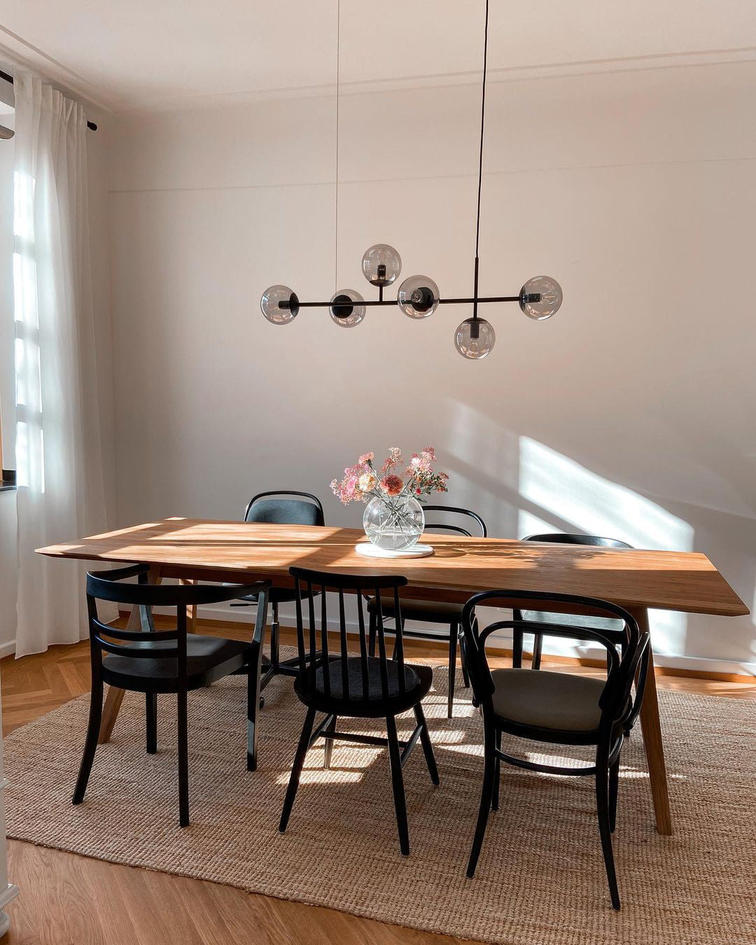 Elegant Orb Chandeliers - Modern Crystal Ceiling Light Fixtures for Dining Room, Bedroom & Living Room Decor