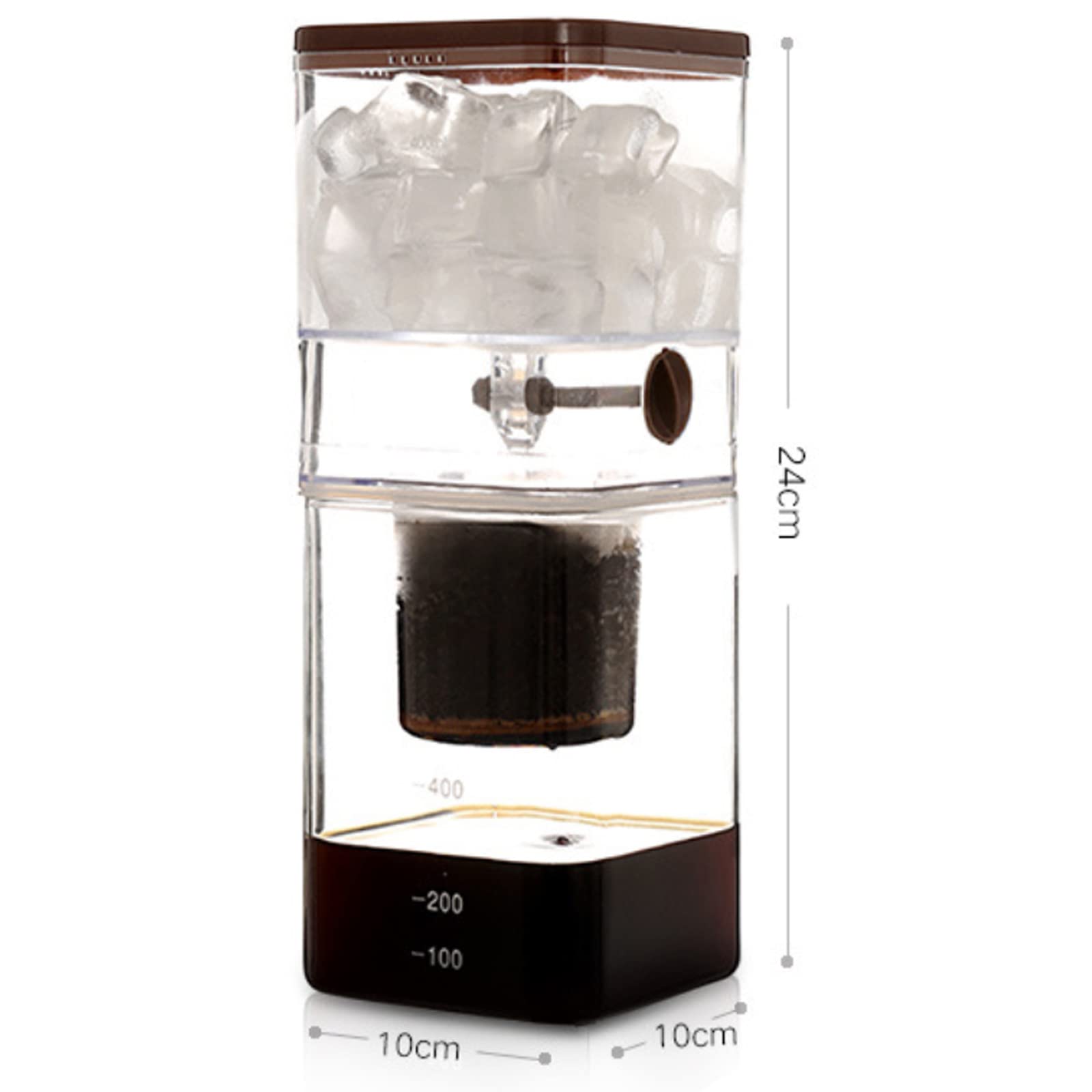 Premium Cold Brew Coffee Maker - 500ML Detachable Glass & Plastic Iced Coffee Bottle for Home & Café Use | Perfect for Espresso, Drip Coffee & Iced Beverages | Great Gift for Coffee Lovers