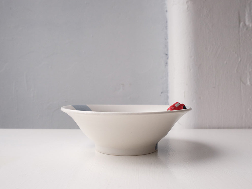 Handmade Ceramic Road Design Bowl by Akiko Ozutsumi - Unique Japanese Tableware for Soups, Salads & Home Decor