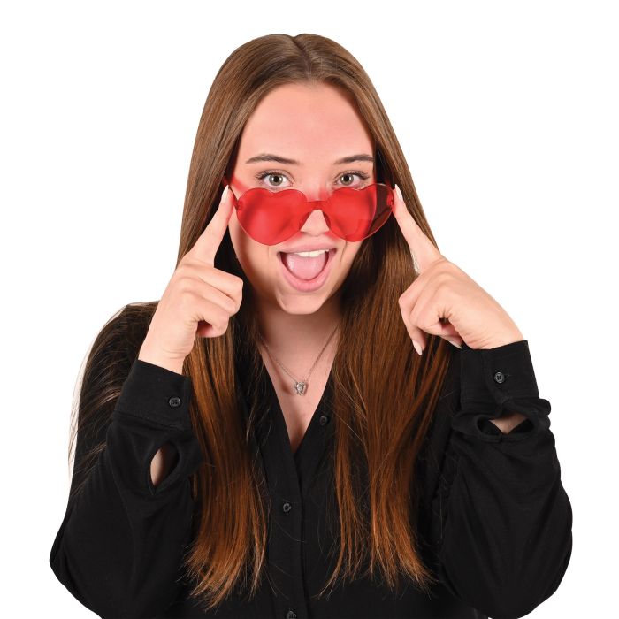 12 Pack Beistle Heart Glasses - Fun Party Favors for Valentine's Day, Bachelorette, Bridal Showers & Themed Events