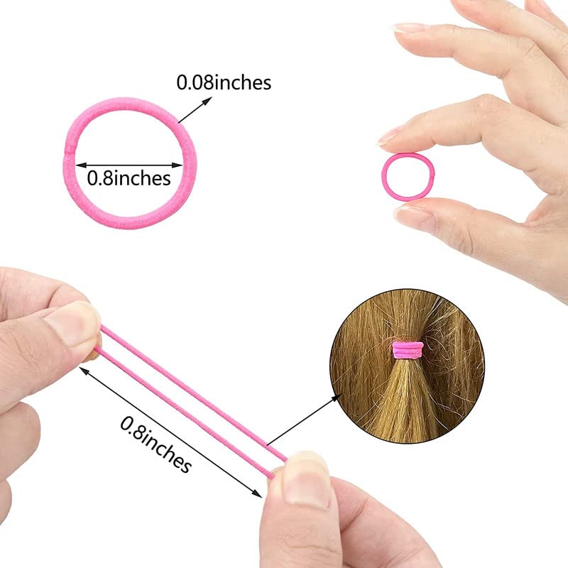 Shidara No-Crease Elastic Hair Ties for Baby & Toddler Girls - 100pcs Small Ponytail Holders, Soft Hair Elastics for Kids | Multi-Color Pack | Perfect for School, Play & Special Occasions