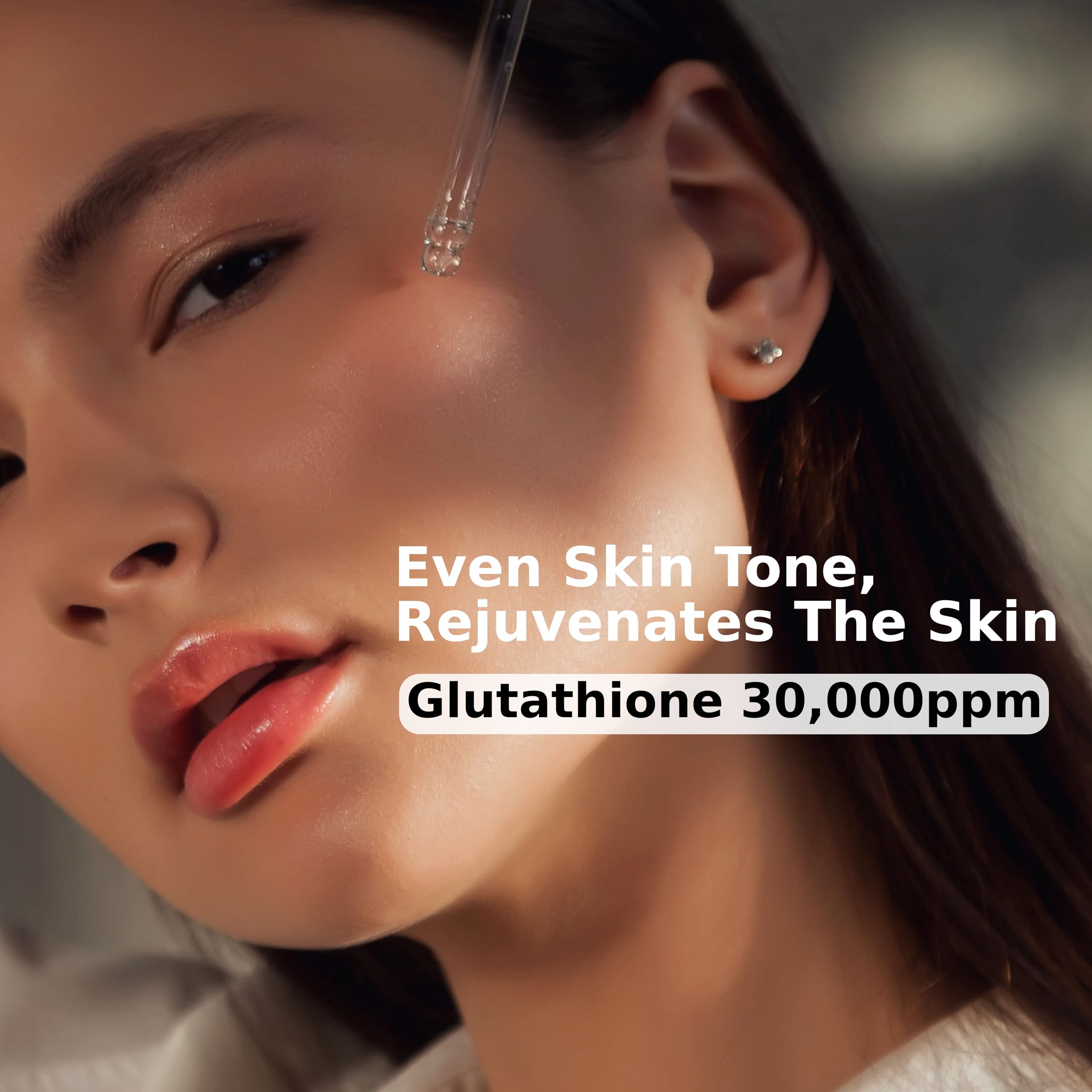 Pure Glutathione Concentrate Serum 30,000ppm with Niacinamide & Hyaluronic Acid - Brightens Skin, Reduces Dark Spots & Acne Scars - Korean Skincare for Sensitive Skin - Perfect for Daily Anti-Aging Routine & Hyperpigmentation Treatment