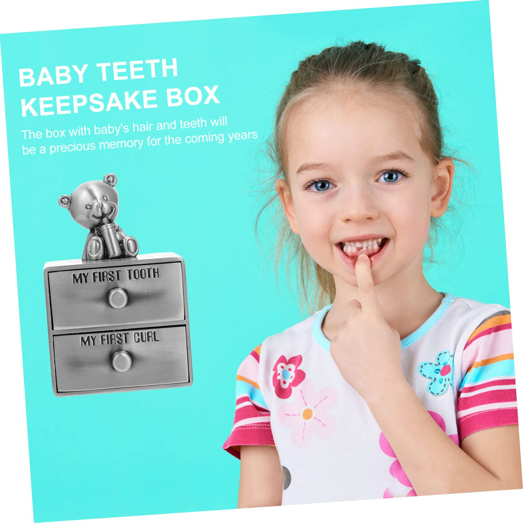 VICASKY 6 Pack Baby Teeth Keepsake Box - Durable PP Plastic Tooth Organizer with Zinc Alloy Decoration - Perfect for Kids' First Lost Tooth, Tooth Fairy Gifts & Childhood Memory Preservation