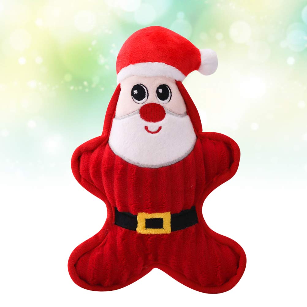 UKCOCO Christmas Chewing Toys for Puppies - Durable Plush Dog Chew Toys with Squeaker Sound, Puppy Teething Toys for Small Medium Dogs - Perfect for Christmas Gifts, Training & Playtime