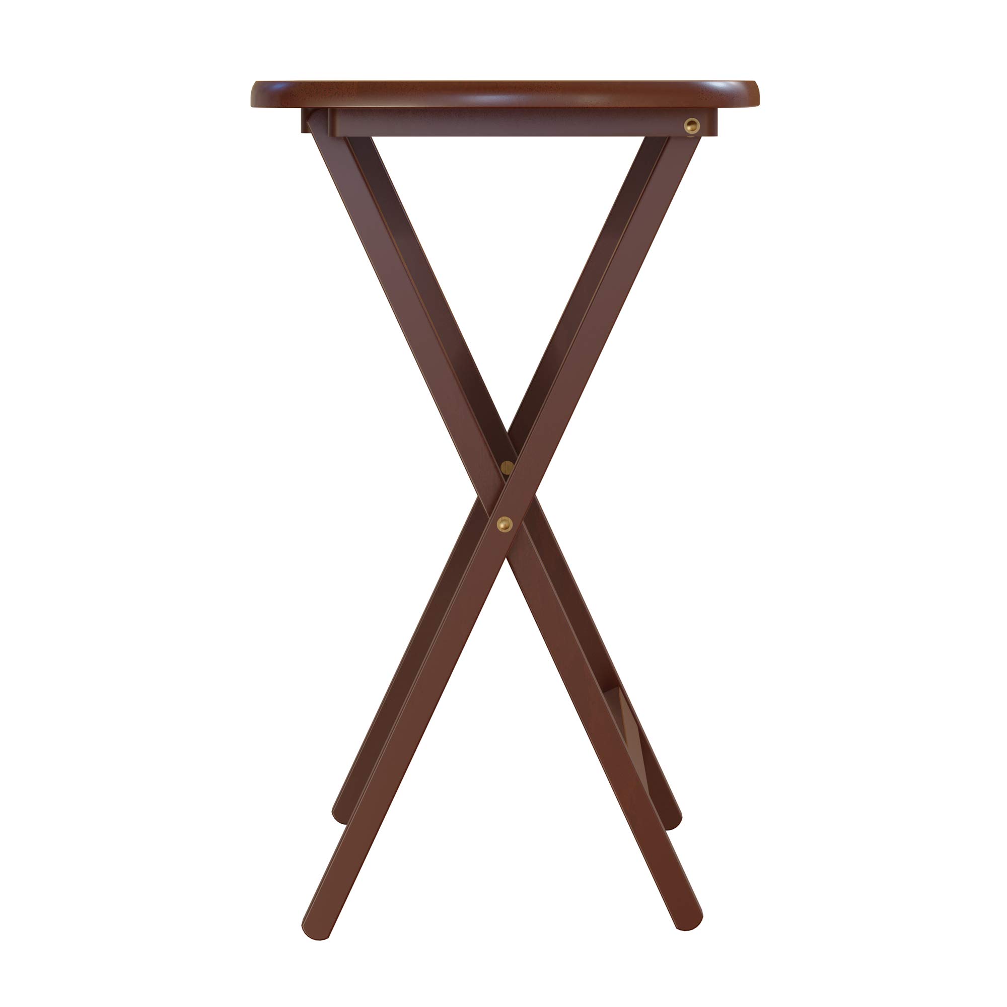 Winsome Lucca Walnut Brown Snack Table - 22.83