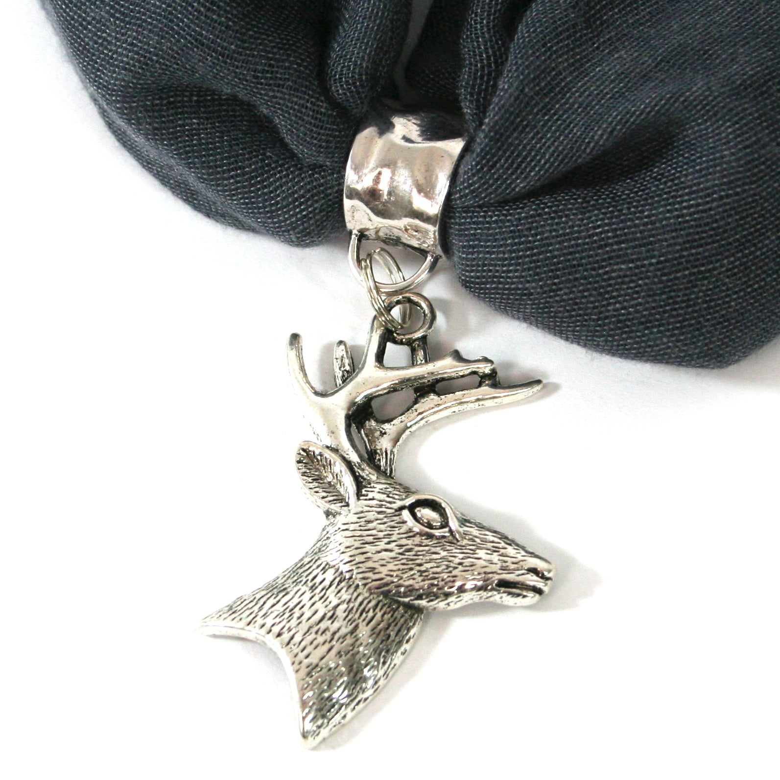 Stag Design Scarf Jewelry - Elegant Deer-Inspired Fashion Accessory for Women | Perfect for Winter Outfits, Holiday Parties & Gift Giving