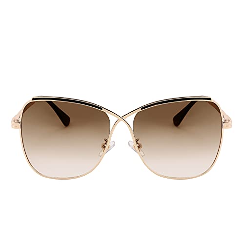 Golden Frame & Gradual Brown Lens