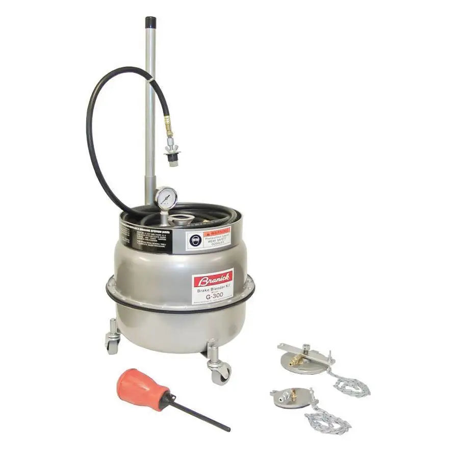Branick G300 Professional Pressure Brake Bleeder Kit - High Performance Brake Fluid Bleeding Tool for Cars, Trucks & Motorcycles | Perfect for DIY Mechanics & Auto Repair Shops