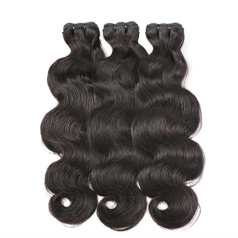 Eullair 15A Super Double Drawn Body Wave Bundles - 100% Virgin Human Hair Weave Extensions (3/4 Bundles) for Natural Look & Styling - Perfect for Daily Wear, Parties & Special Occasions