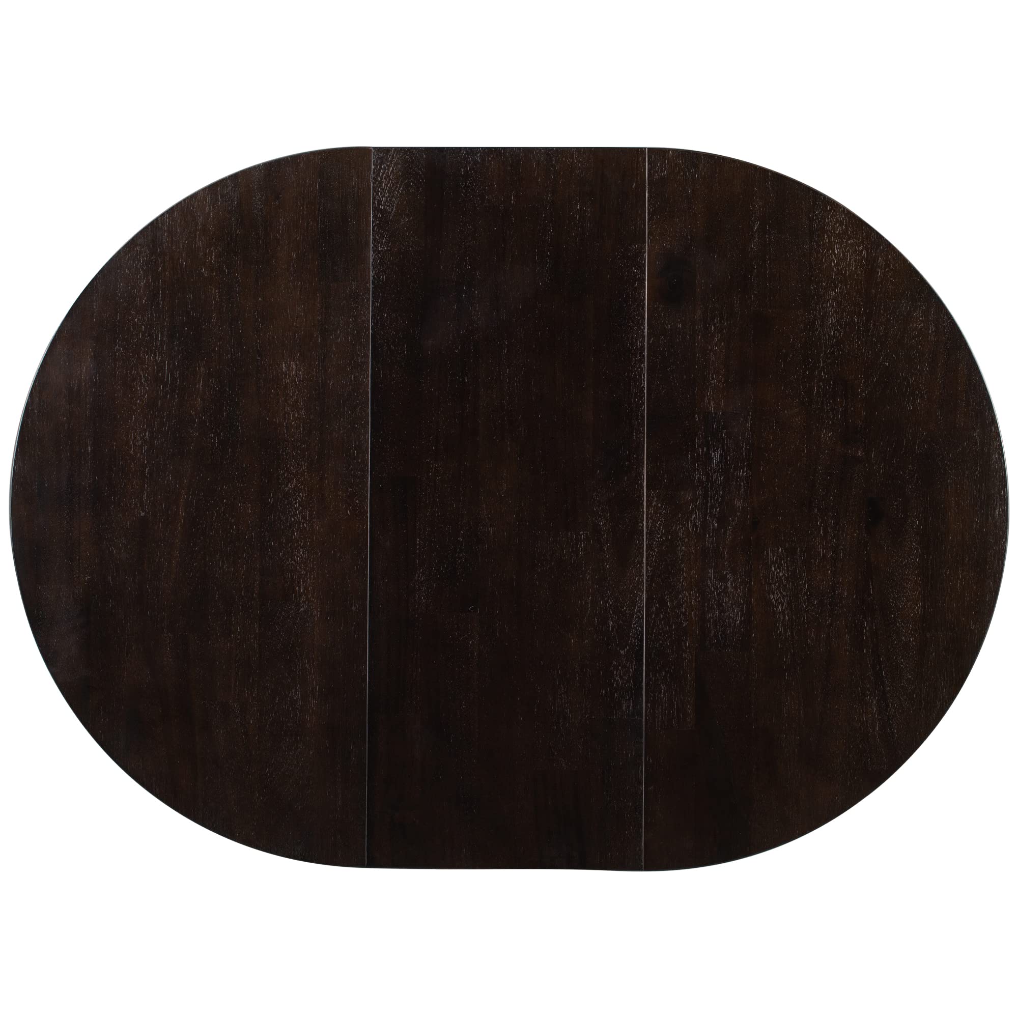 Knocbel Farmhouse Extendable Round Dining Table - Solid Wood Kitchen & Dining Room Table with X-Shaped Base, 300lbs Weight Capacity, Standard Height in Espresso Finish | Perfect for Small Spaces, Family Gatherings & Farmhouse Style Decor
