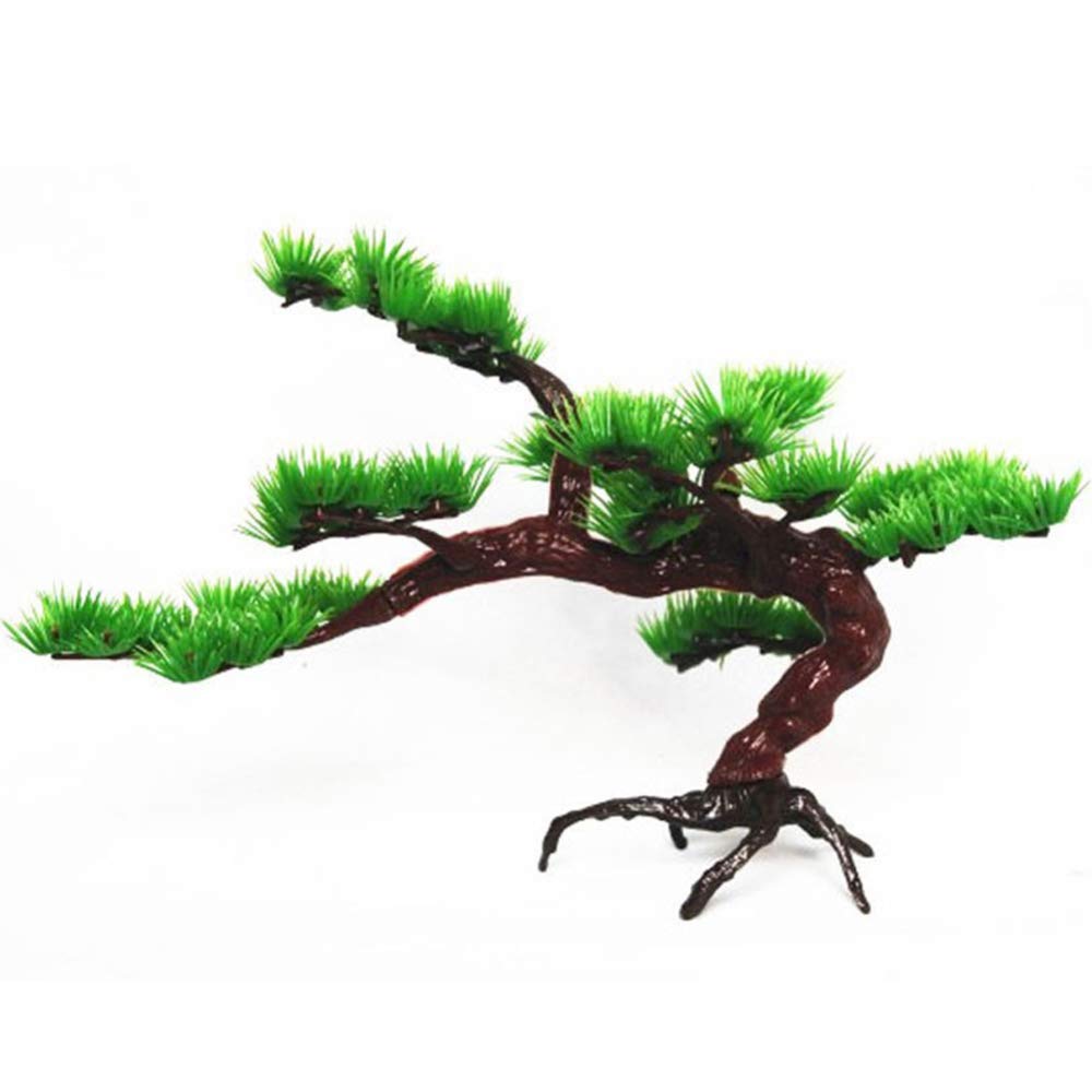 Realistic SZMYLED Aquarium Pine Tree Decor - Artificial Simulation Plant for Fish Tank, Aquascaping, Bonsai & Rockery Landscaping - Perfect Aquarium Decoration Accessories for Freshwater & Saltwater Tanks (Large Size)